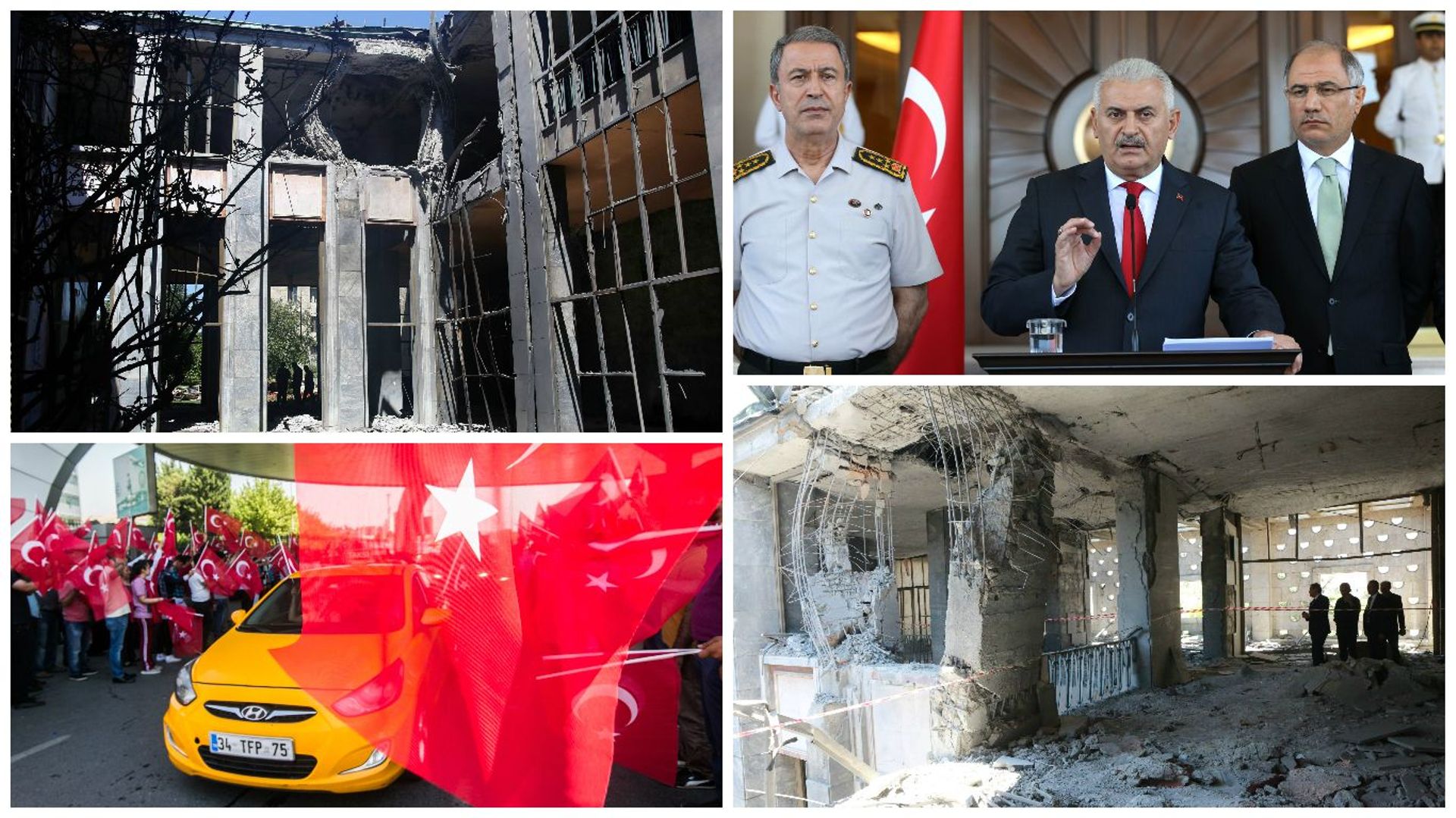 Le Premier ministre (photo) doit maintenant reconstruire le bâtiment de l'assemblée qui a été bombardé et aussi la société turque divisée.

