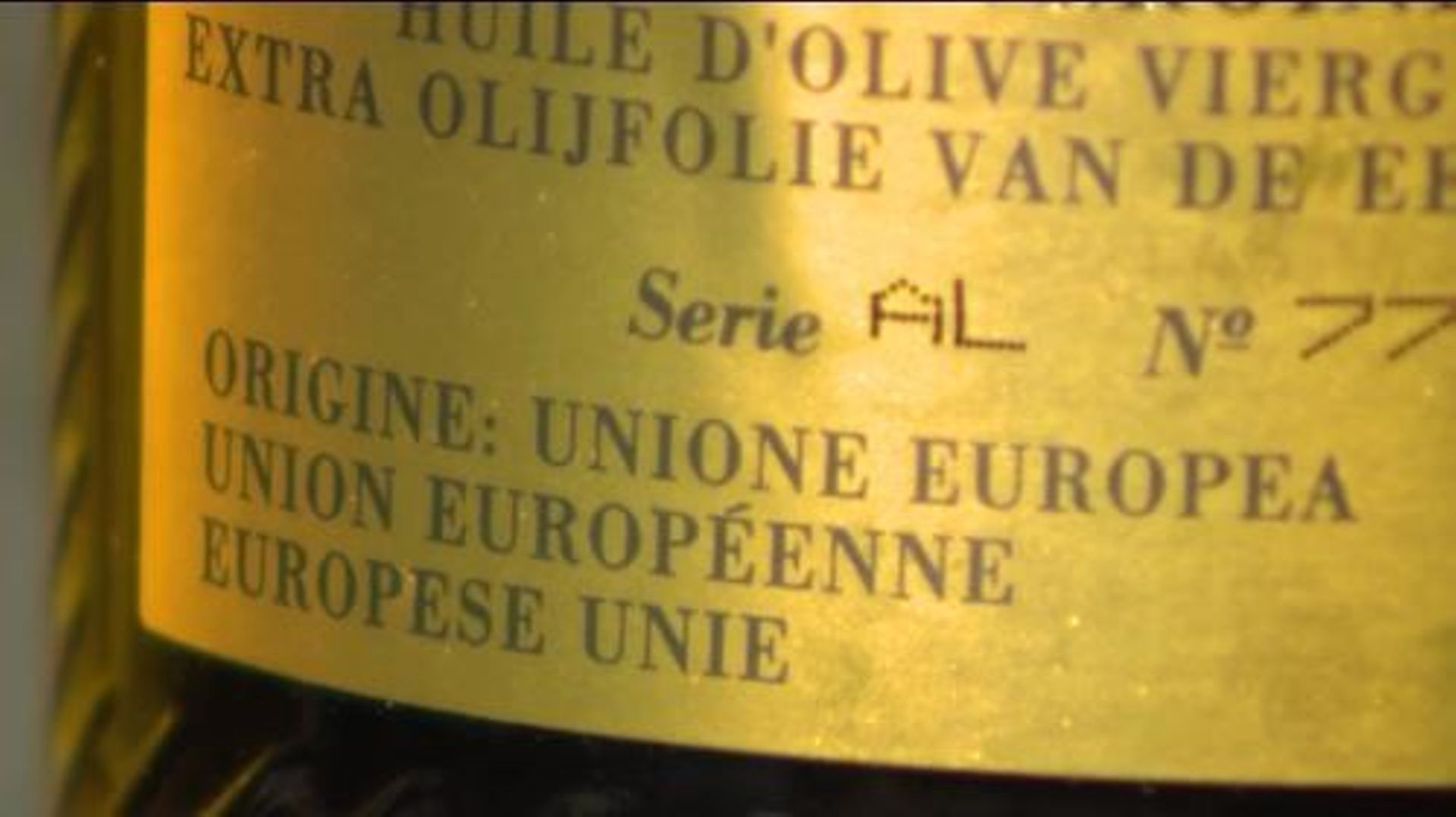 Origine de l'huile d'olive Carapelli : Union européenne