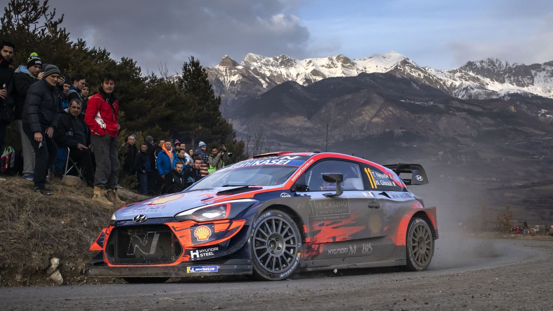 La Hyundai i20 Coupé WRC de Thierry Neuville sur le Monte-Carlo 2020