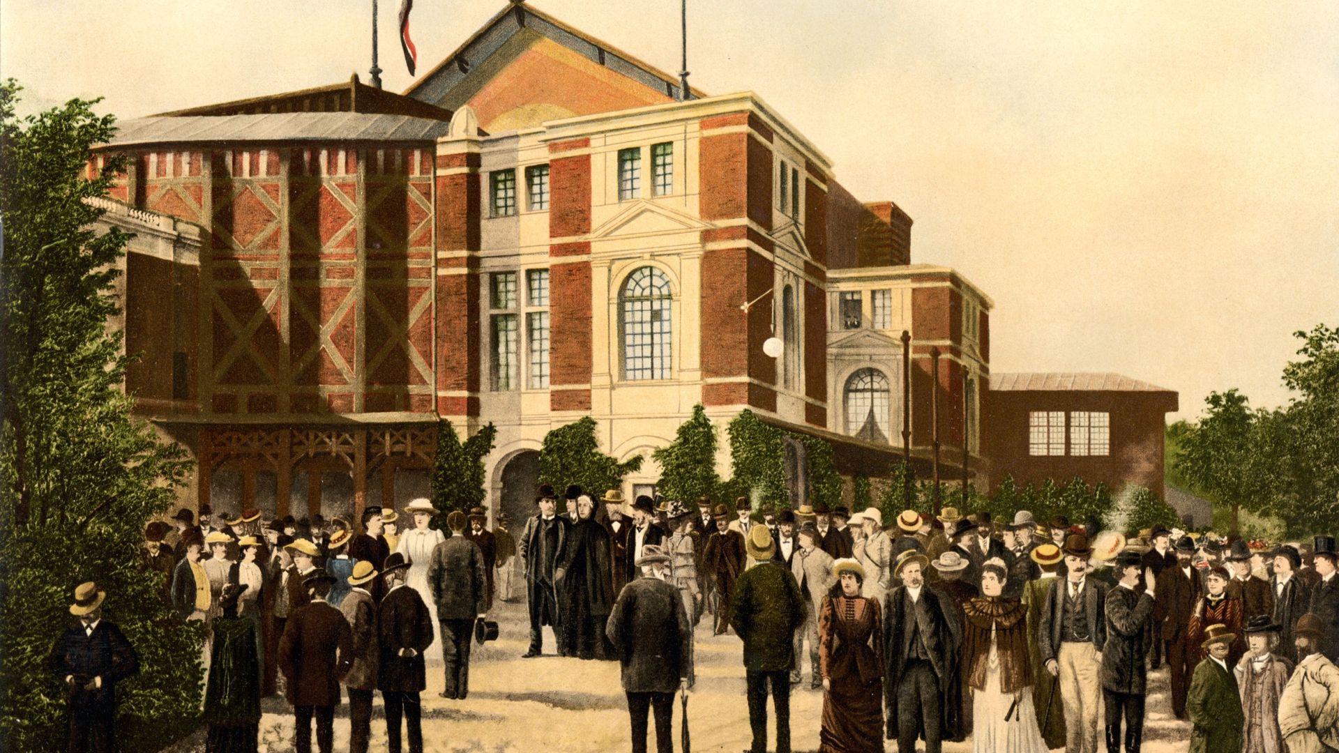Le festspielhaus de Bayreuth (env. 1890)