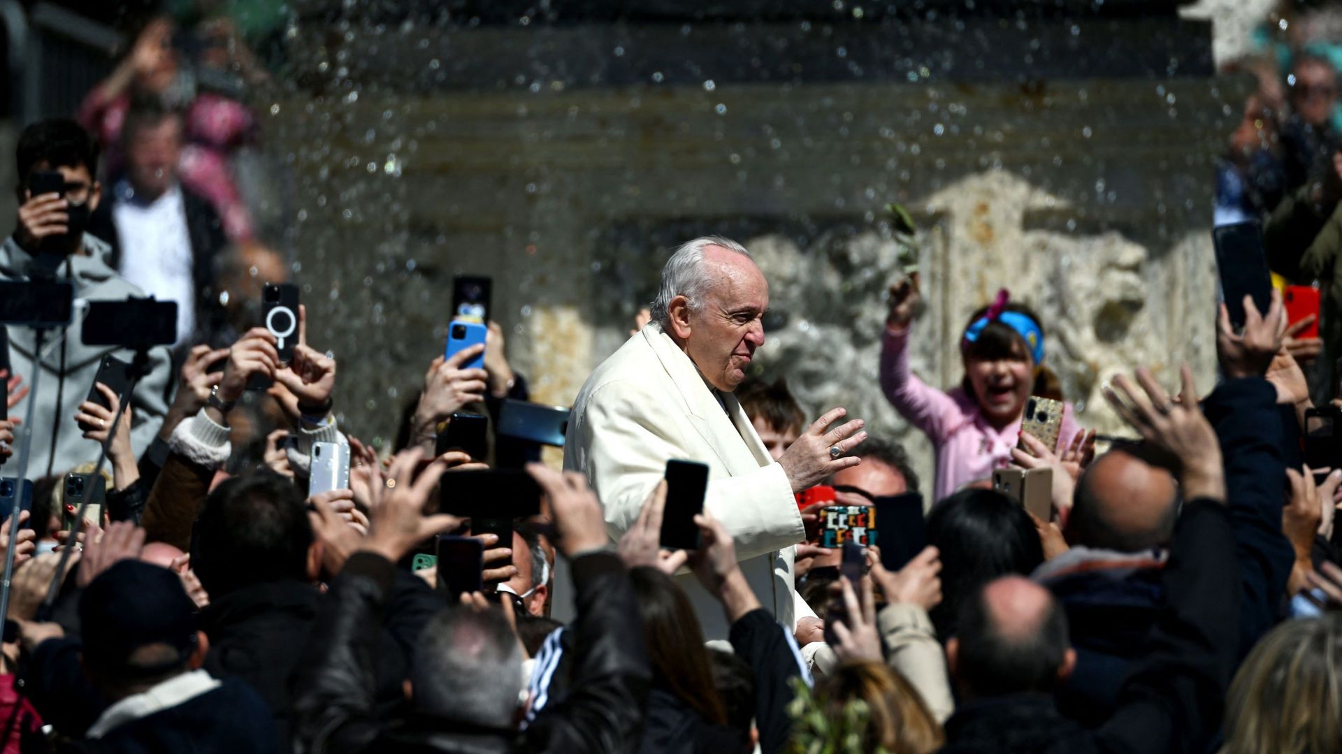 Pape François au Vatican, lors du dimanche des Rameaux, ce 10 avril