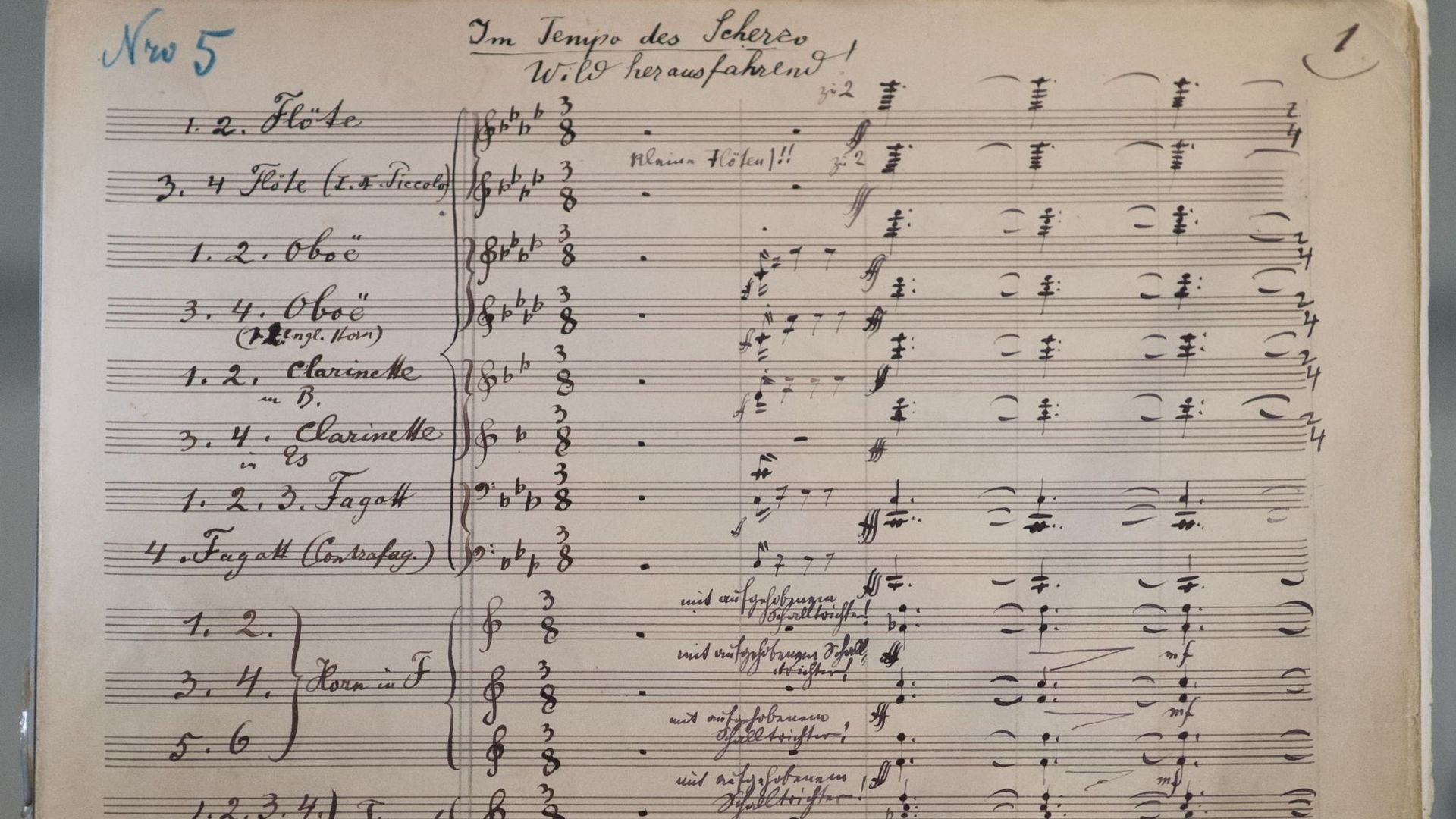 Vente record pour une partition d'une symphonie de Mahler 