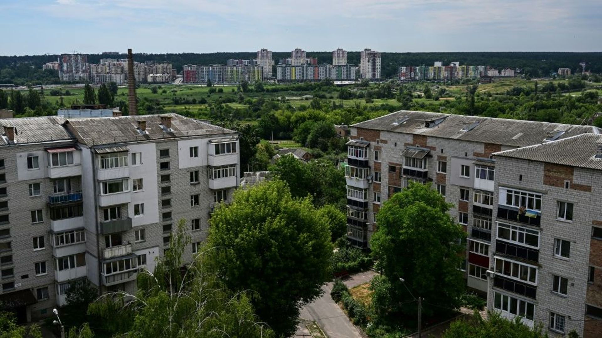Vue de Boutcha, en banlieue de Kiev, le 3 juillet 2022