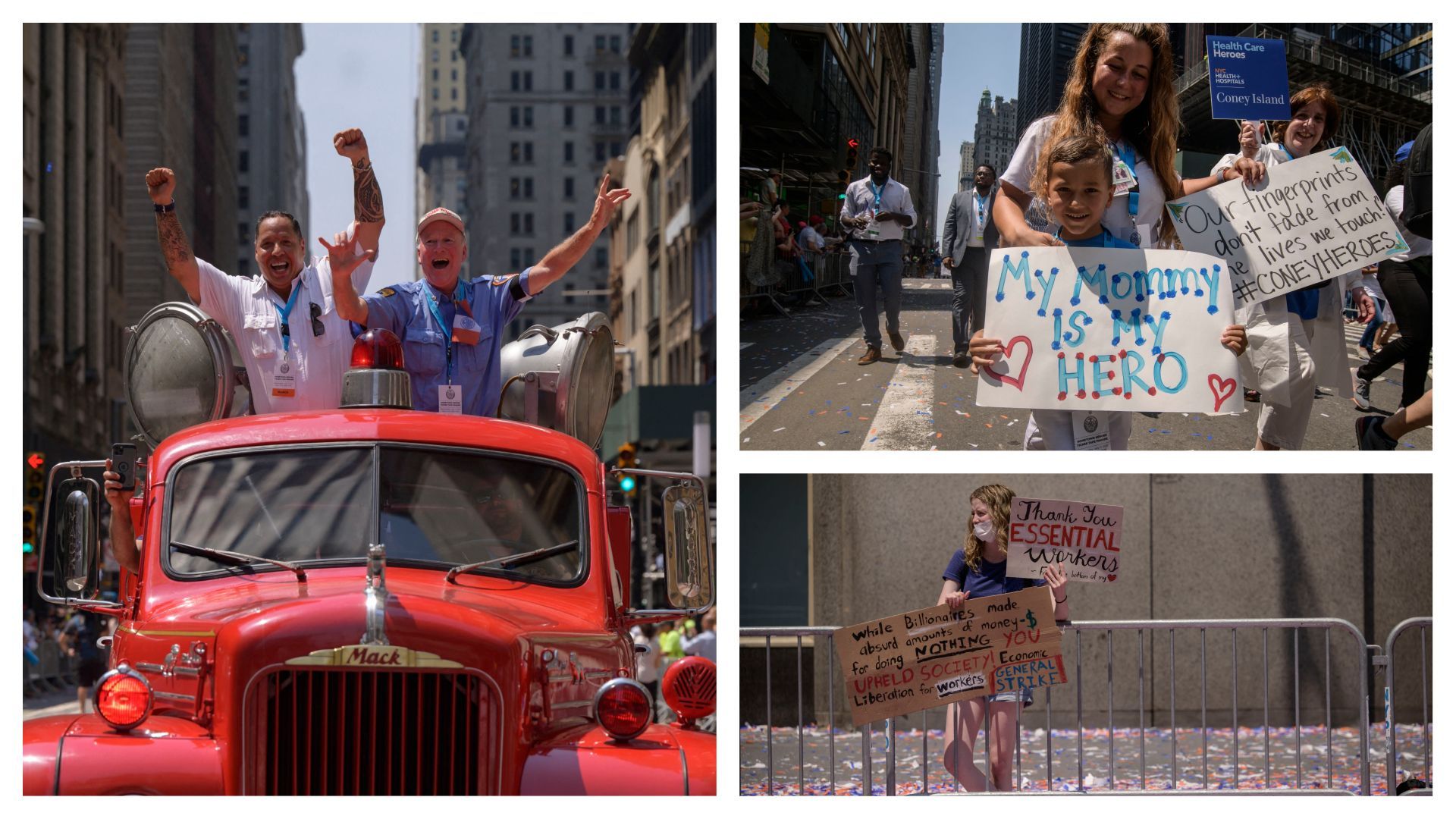 Hommage et défilé dans les rues de New York, le 7 juillet 2021