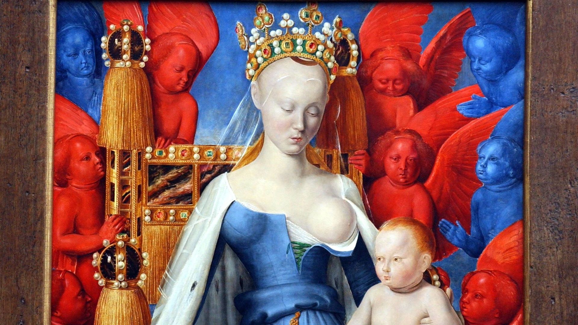 "La Vierge entourée d'anges", de Jean Fouquet