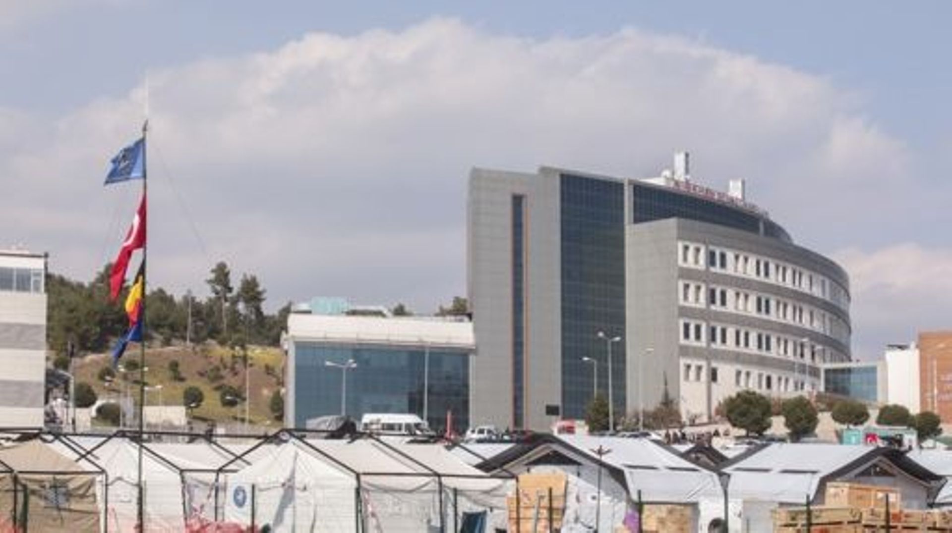 Illustration picture shows a field hospital in Kirikhan, Turkey, built by Belgian governmental aid organization B-Fast (Belgian First Aid and Support Team), Monday 20 February 2023. B-FAST sent a medical team to offer relief in the region struck by an ear