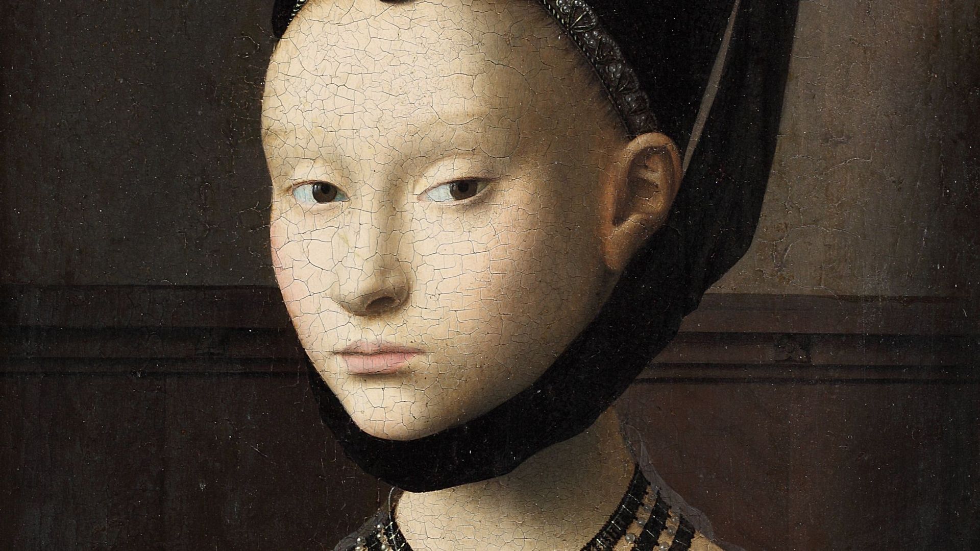 Petrus Christus, "Portret van een jonge vrouw", ca. 1470. Gemäldegalerie der Staatlichen Museen zu Berlin