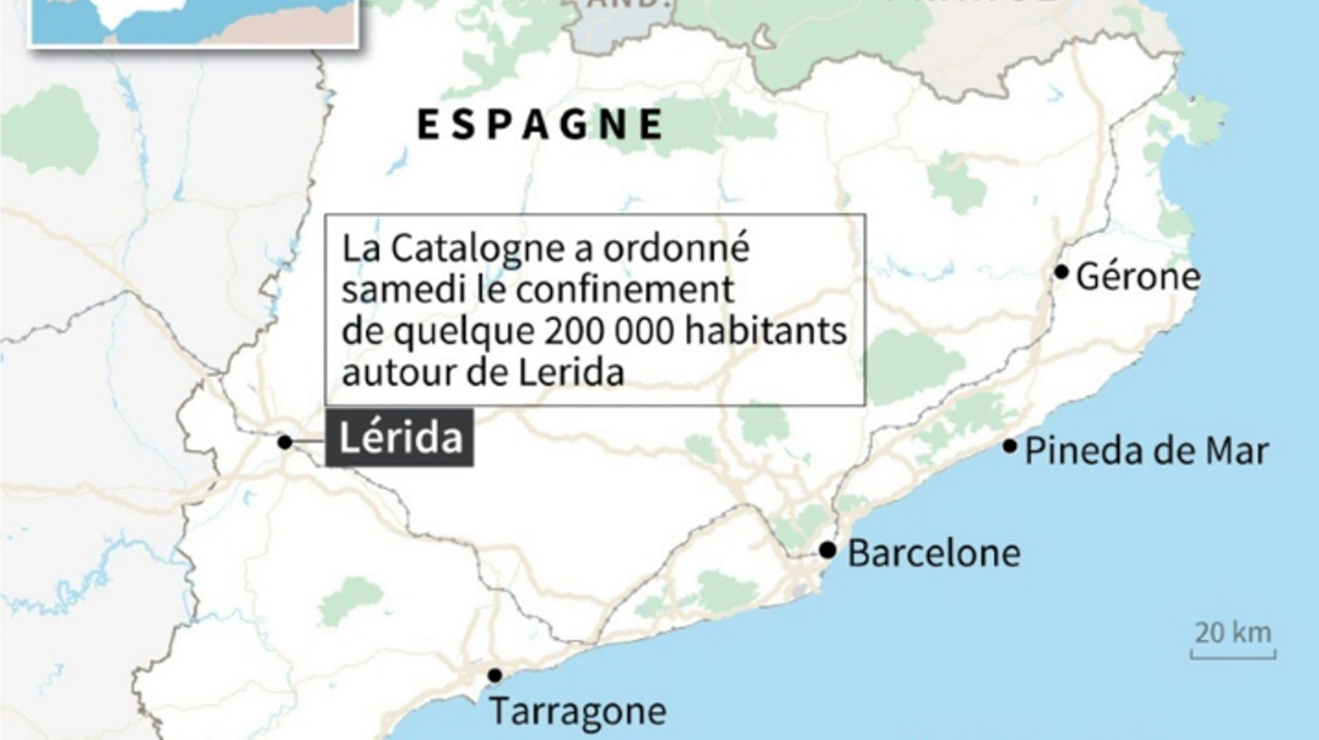 Coronavirus en Espagne : la Catalogne reconfine quelque 200.000 personnes