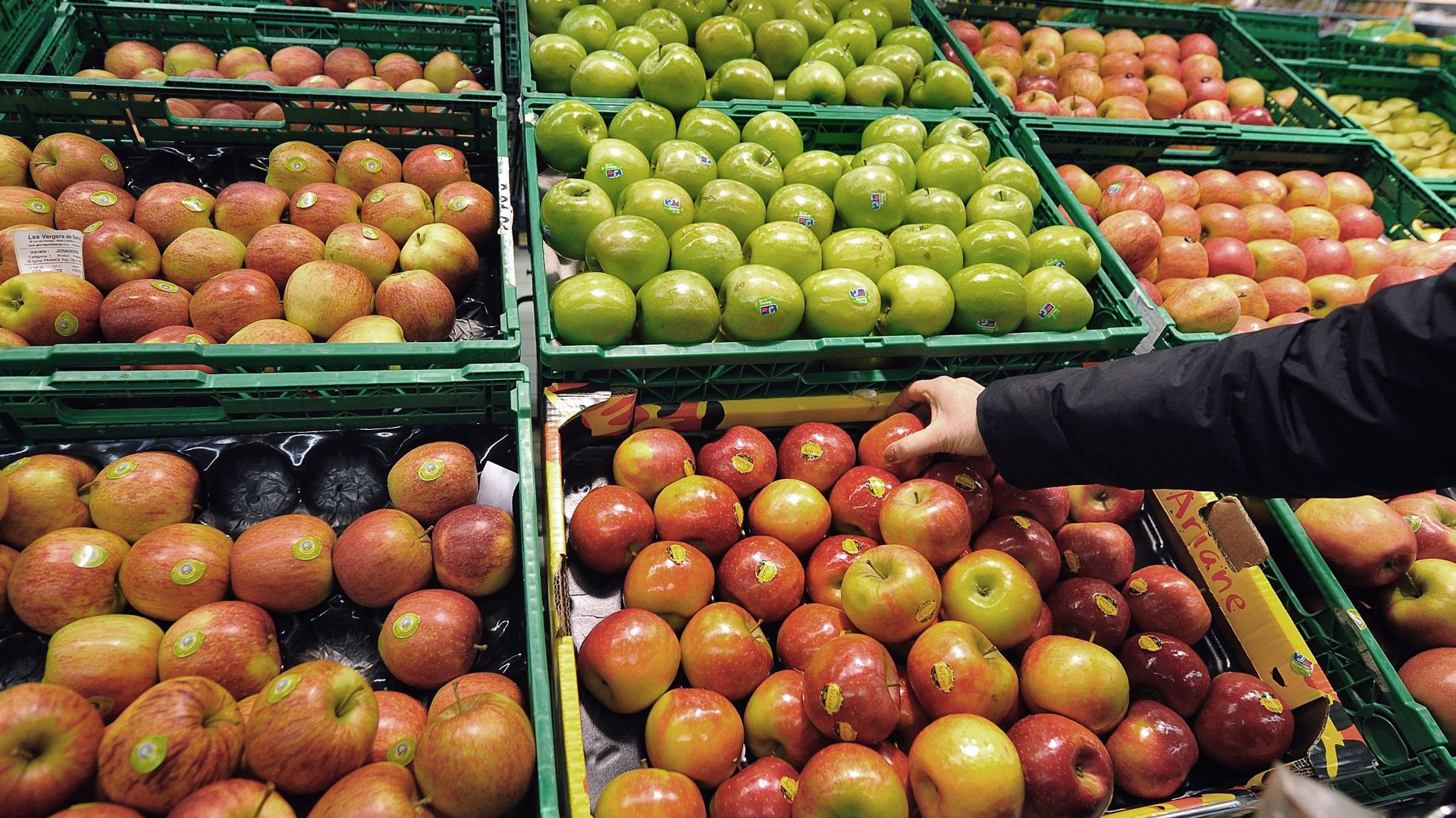 De trop nombreux pesticides présents dans les pommes vendues en grandes surfaces