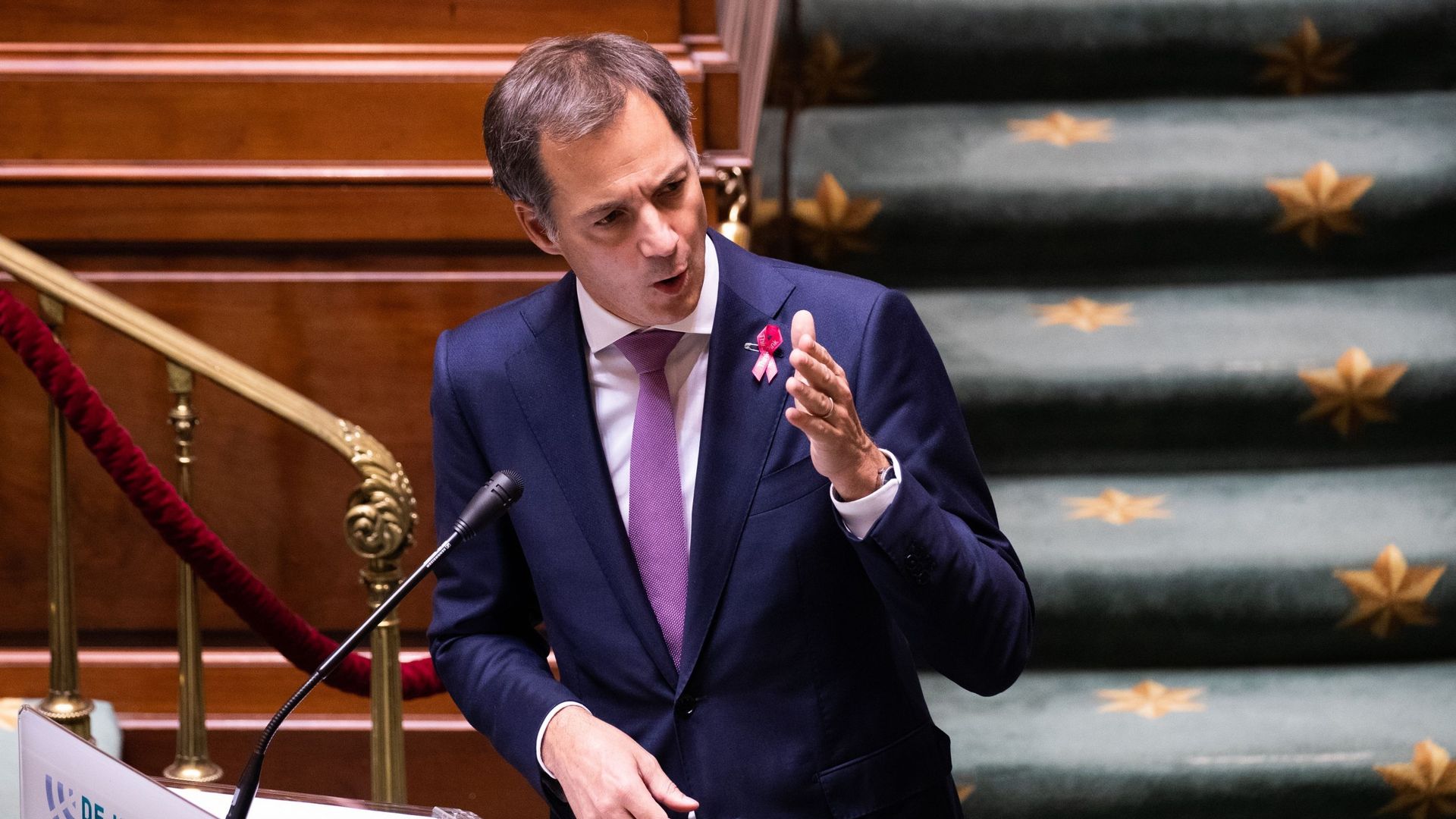 le Premier ministre Alexander De Croo (Open VLD), à la Chambre, le 30 septembre 2021.