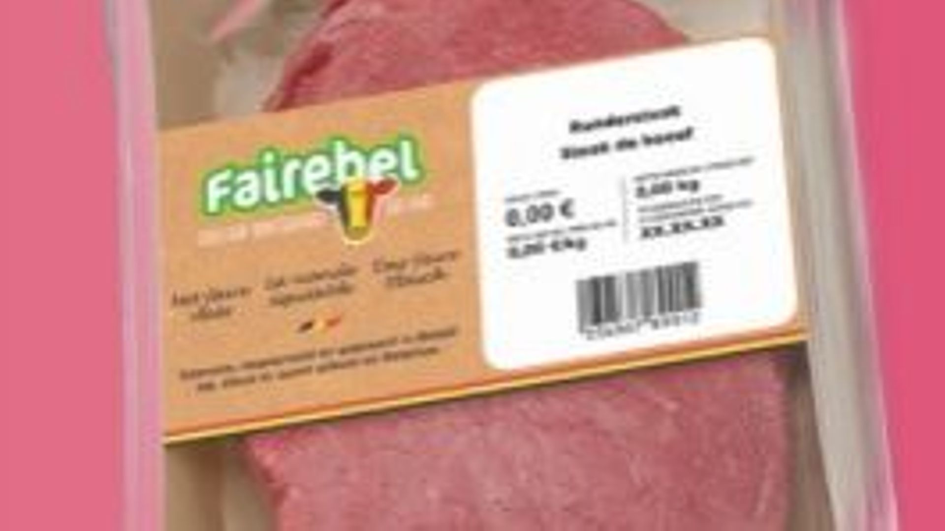 Barquette de viande de boeuf Fairebel achetée chez Cora