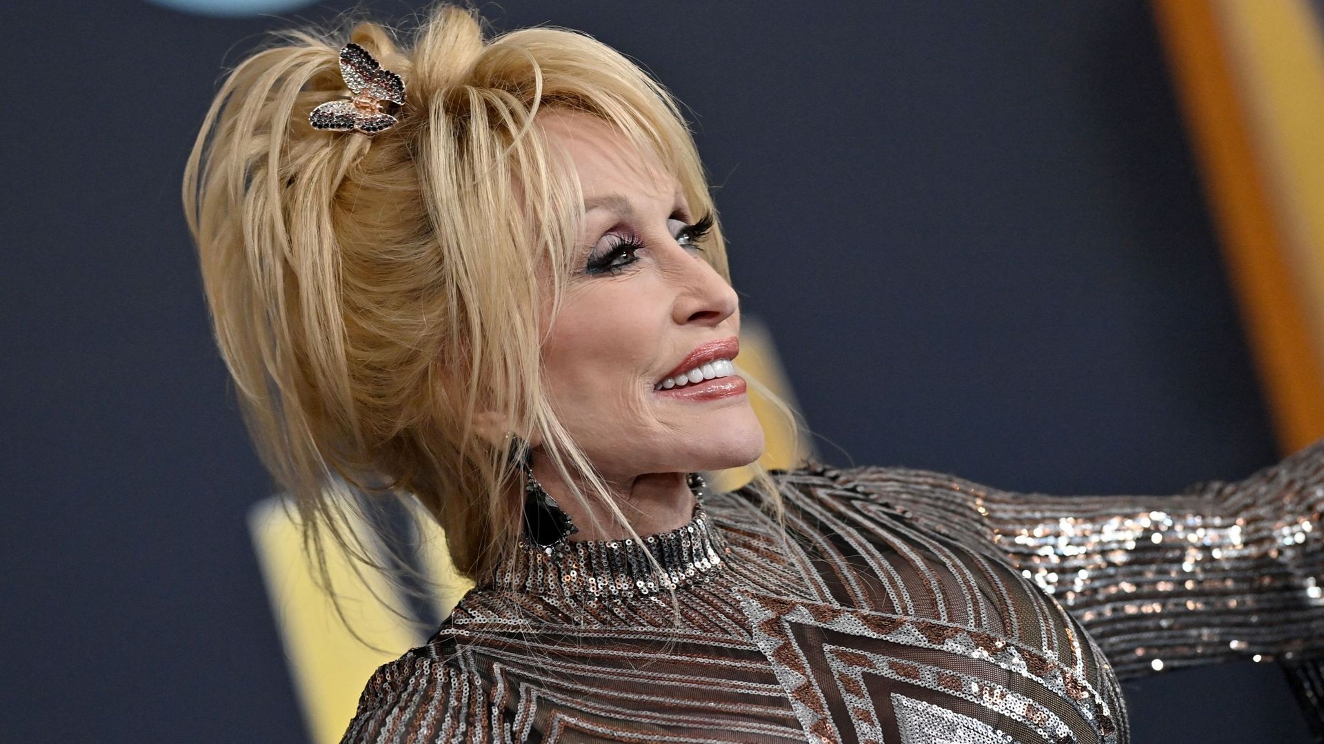 Dolly Parton assistant à la 57e édition des Academy of Country Music Awards le 7 mars 2022 à Las Vegas, Nevada.