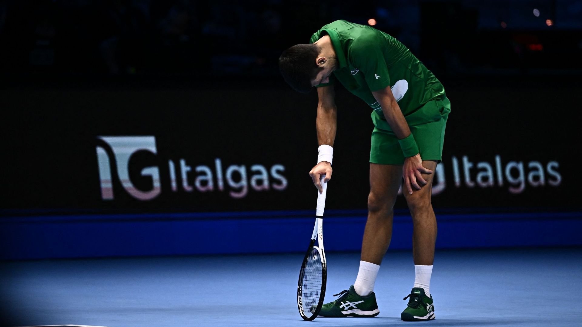Djokovic a dépensé beaucoup d’énergie sur le court.