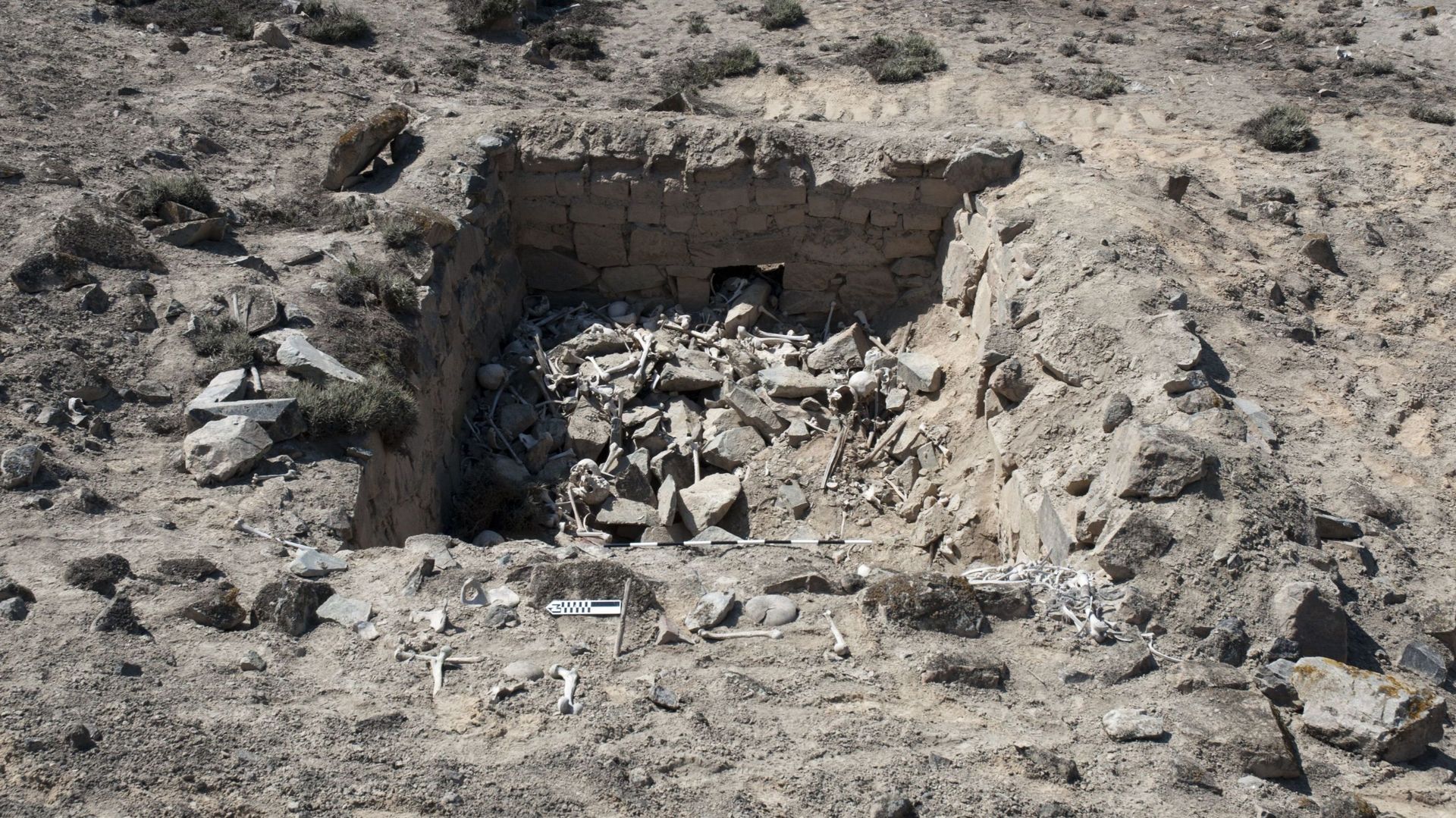 Une "chullpa", tombe de la vallée de Chincha.