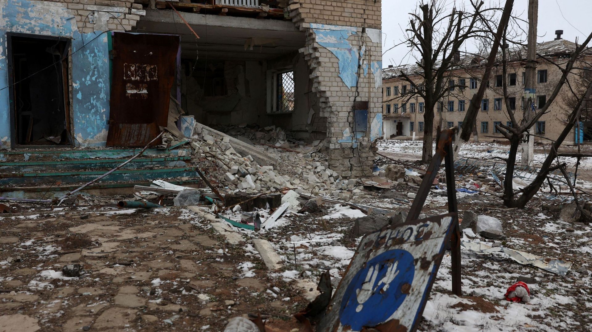 Des débris à Siversk, dans le Donetsk.