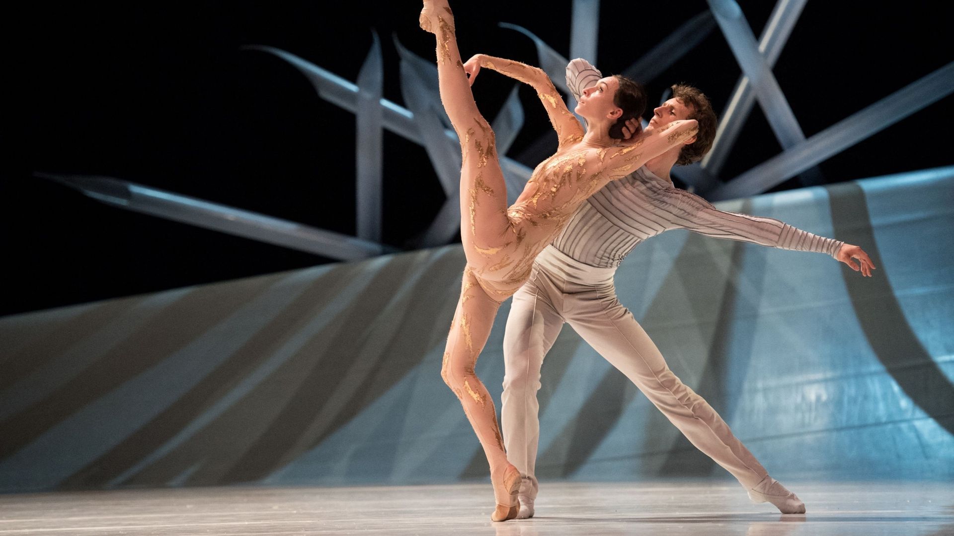 La danseuse Olga Smirnova et le danseur Semyon Chudin à Monaco le 27 décembre 2016.