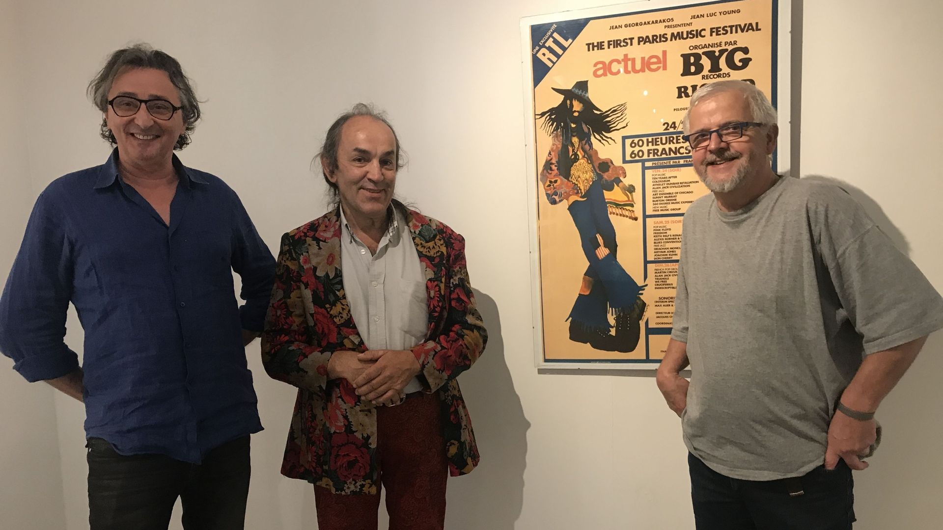 Yves, Bernard et Philippe ont monté une exposition sur le festival d'Amougies 1969.