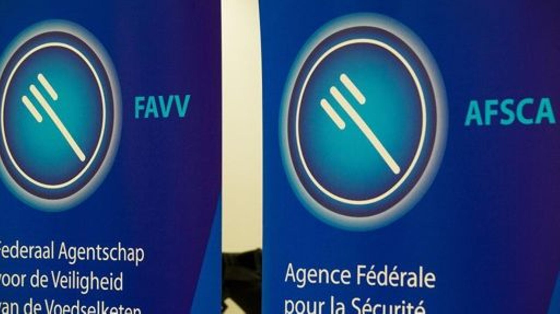FASFC - FAVV - AFSCA logo pictured during a press conference of the Federal Agency for the Safety of the Food Chain (FASFC - FAVV - AFSCA) to present the year results, Friday 03 July 2020 in Brussels. BELGA PHOTO NICOLAS MAETERLINCK