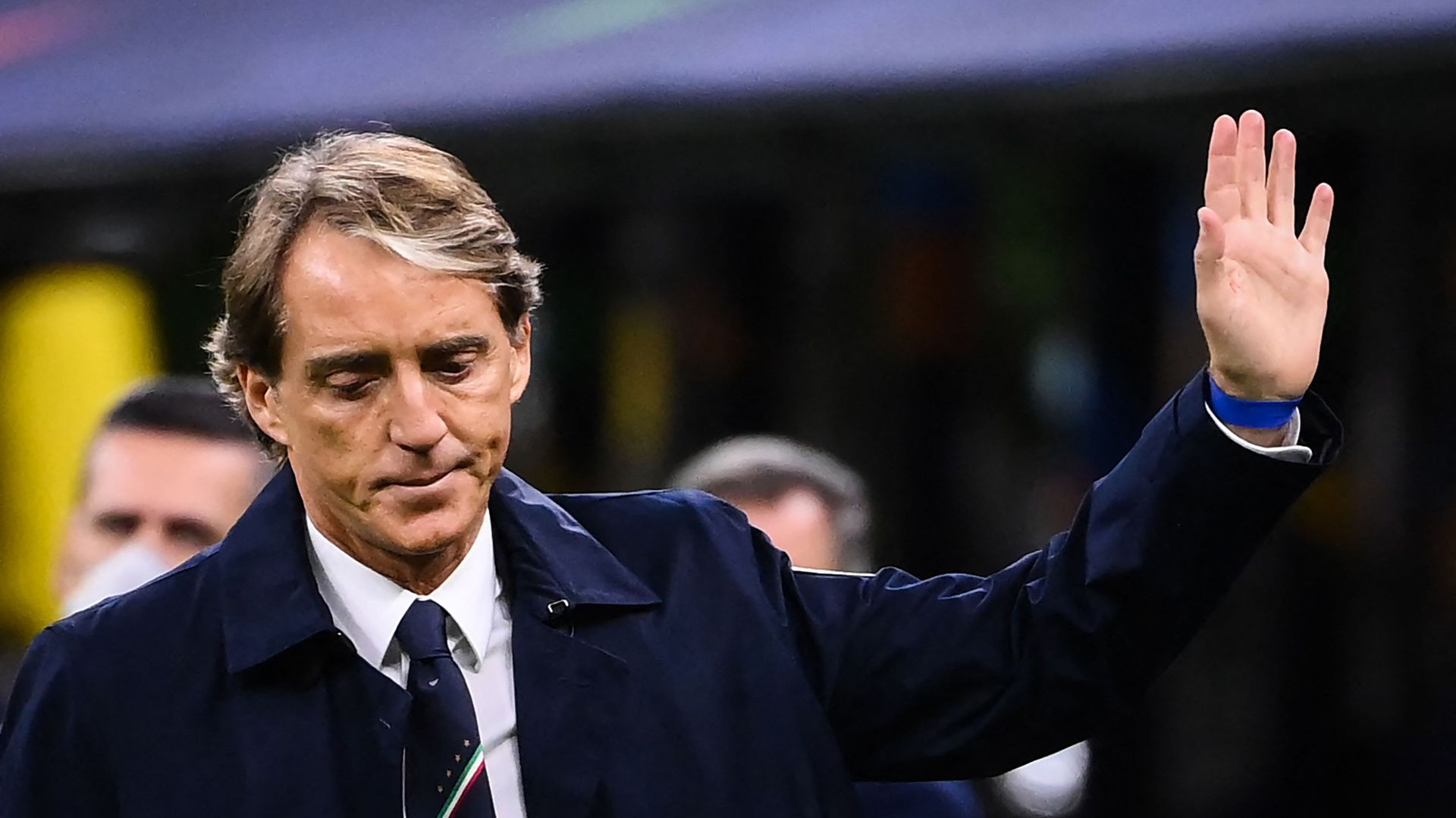 Mancini forcément un peu déçu après la défaite de l'Italie contre l'Espagne.