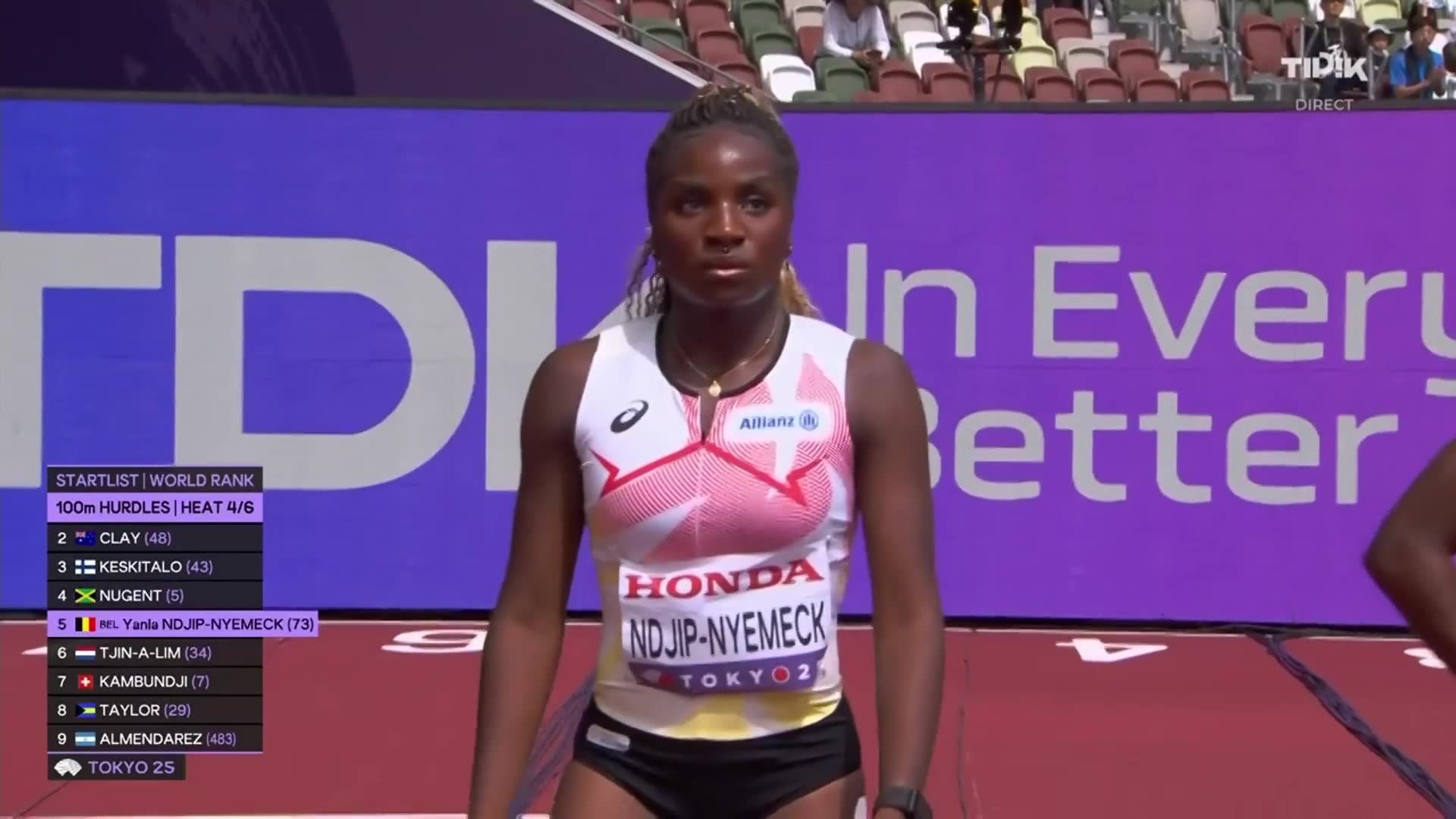 Mondiaux d’athlétisme – Yanla Ndjip-Nyemeck après s’être hissée en demies du 100m haies : "Pourquoi pas la finale ?"
