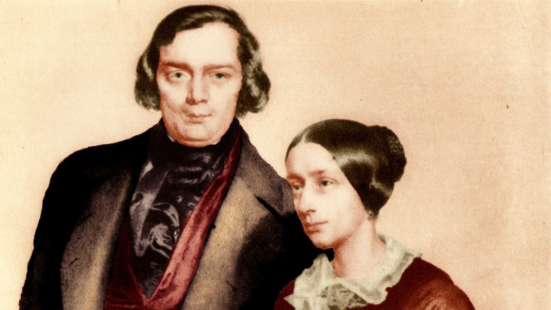 Robert & Clara Schumann en 1847 par Eduard Kaiser