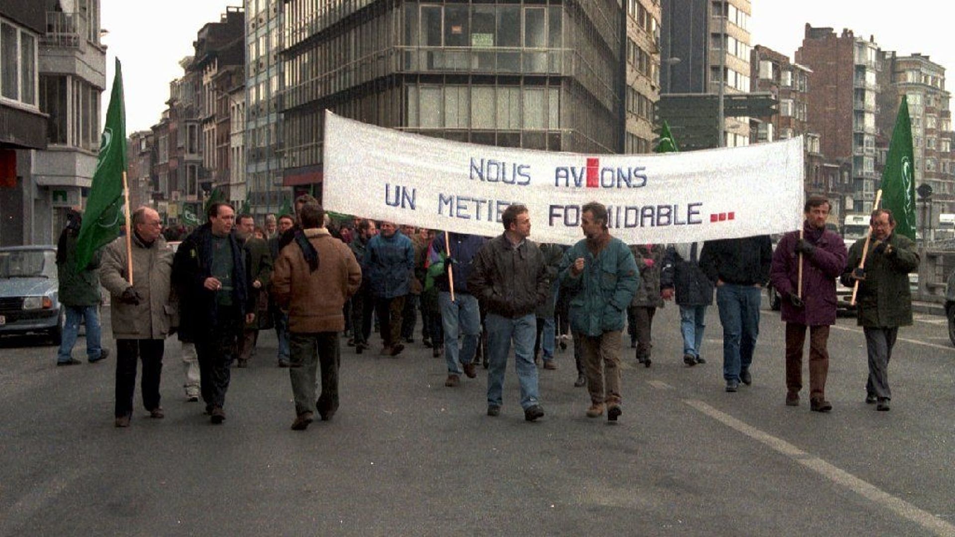 Une manifestation d’enseignants en février 1996