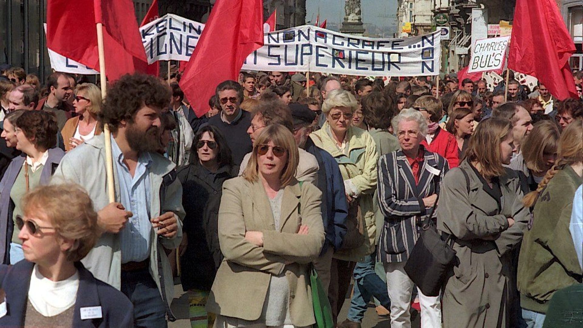 Une manifestation en avril 1996
