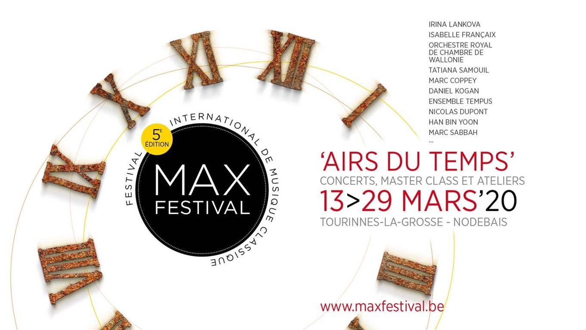 Le Max Festival a lieu du 13 au 29 mars 2020