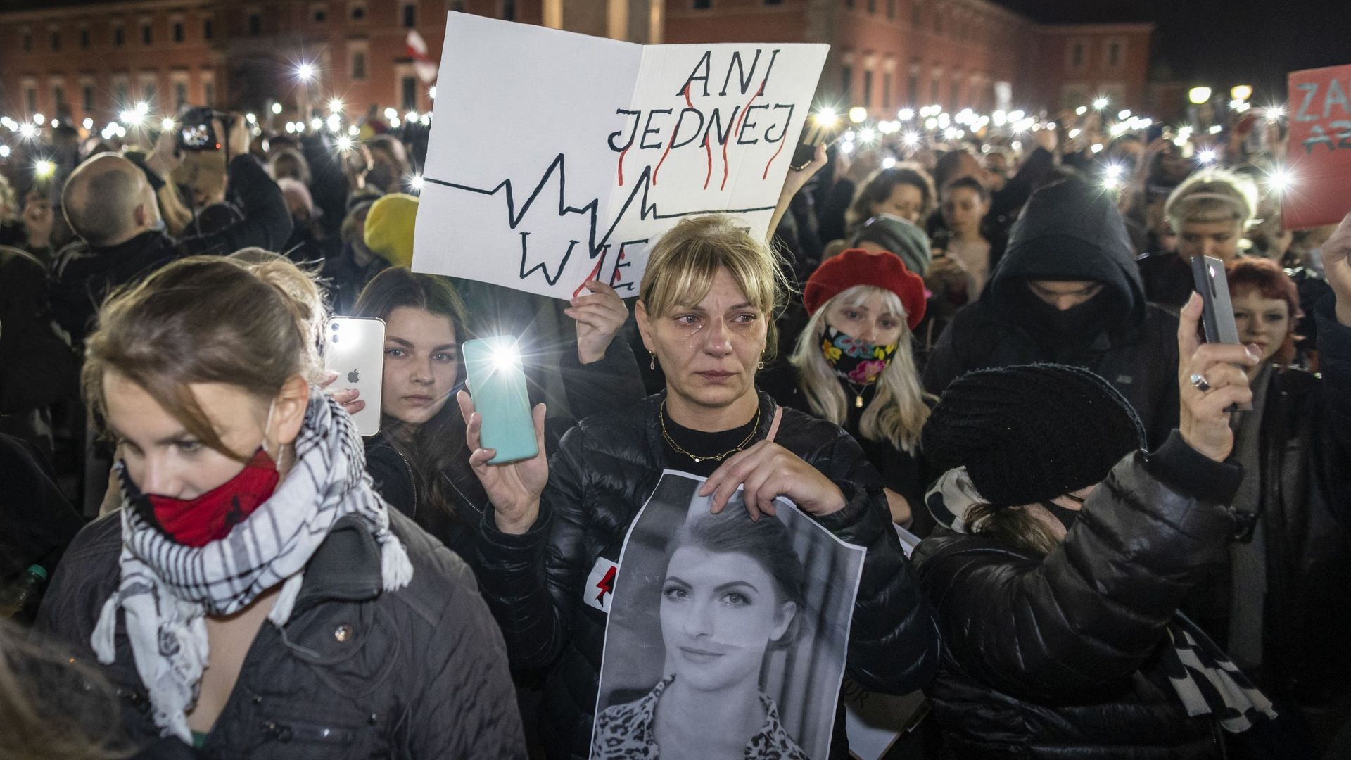 Manifestation après la mort d’Izabela (sur la photo), le 6 novembre 2021, à Varsovie.