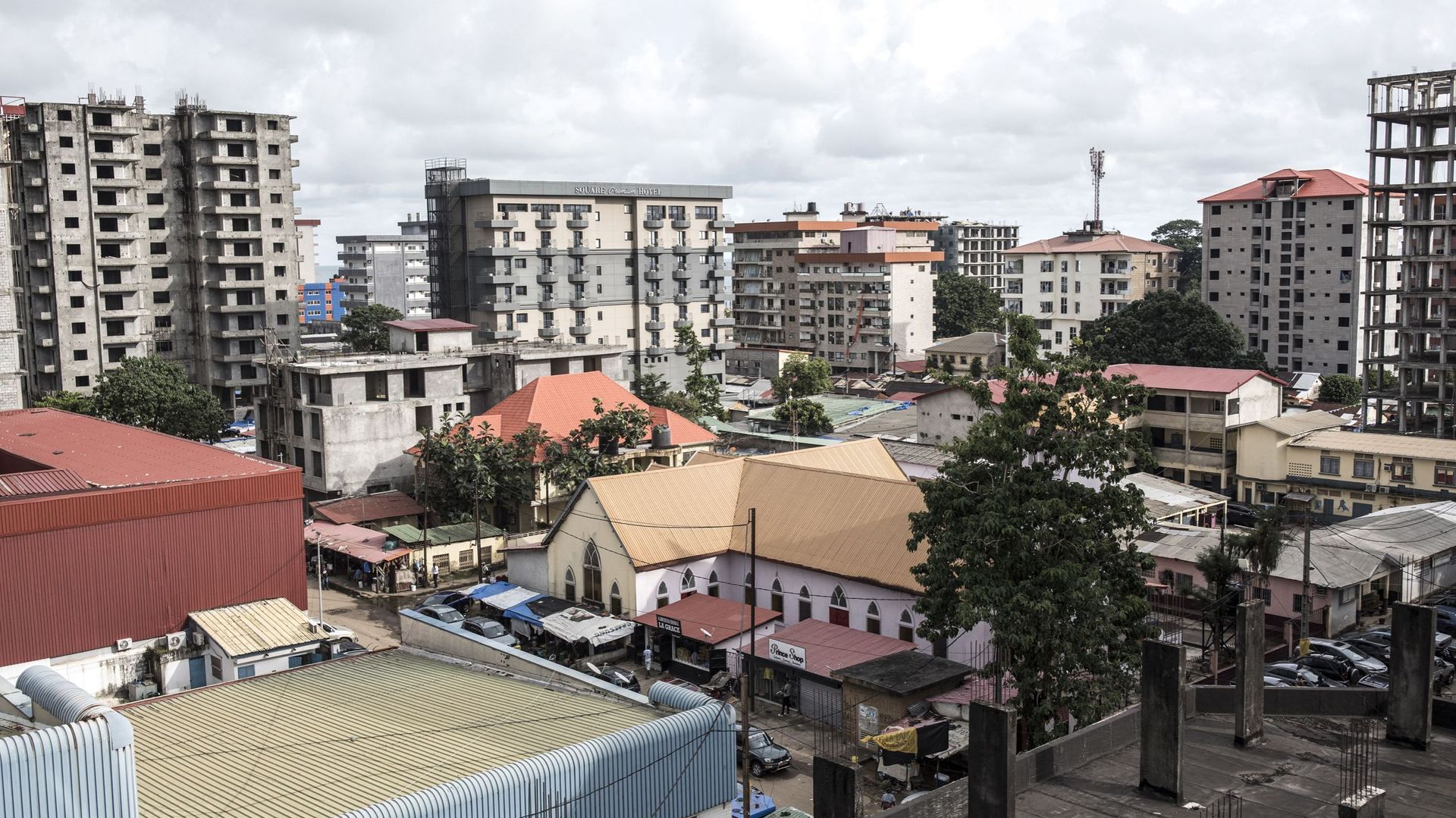 Le centre-ville de Conakry, la capitale de la Guinée, en octobre 2020