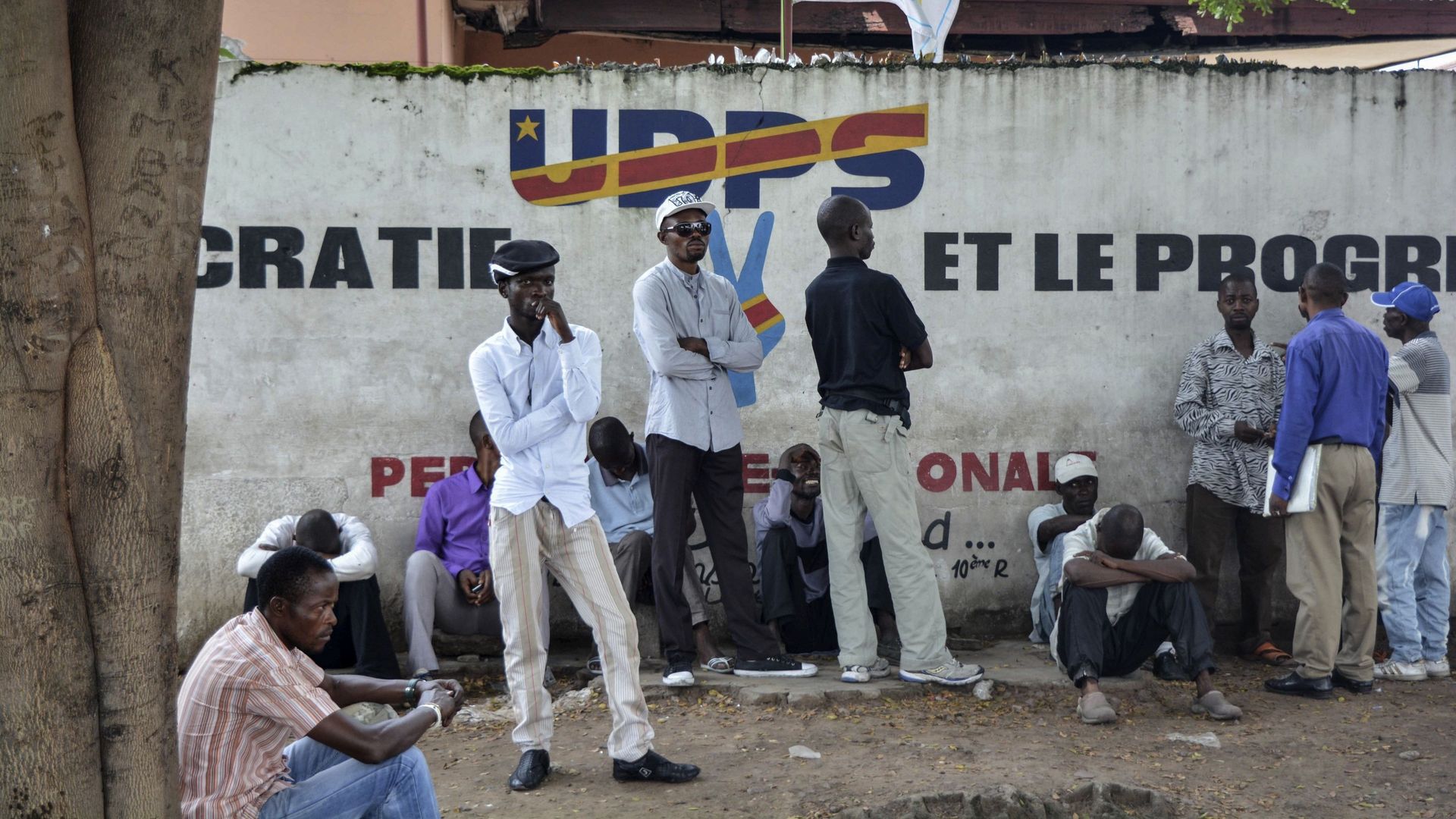 Des partisans de l'UDPS, à Kinshasa, en janvier dernier. 