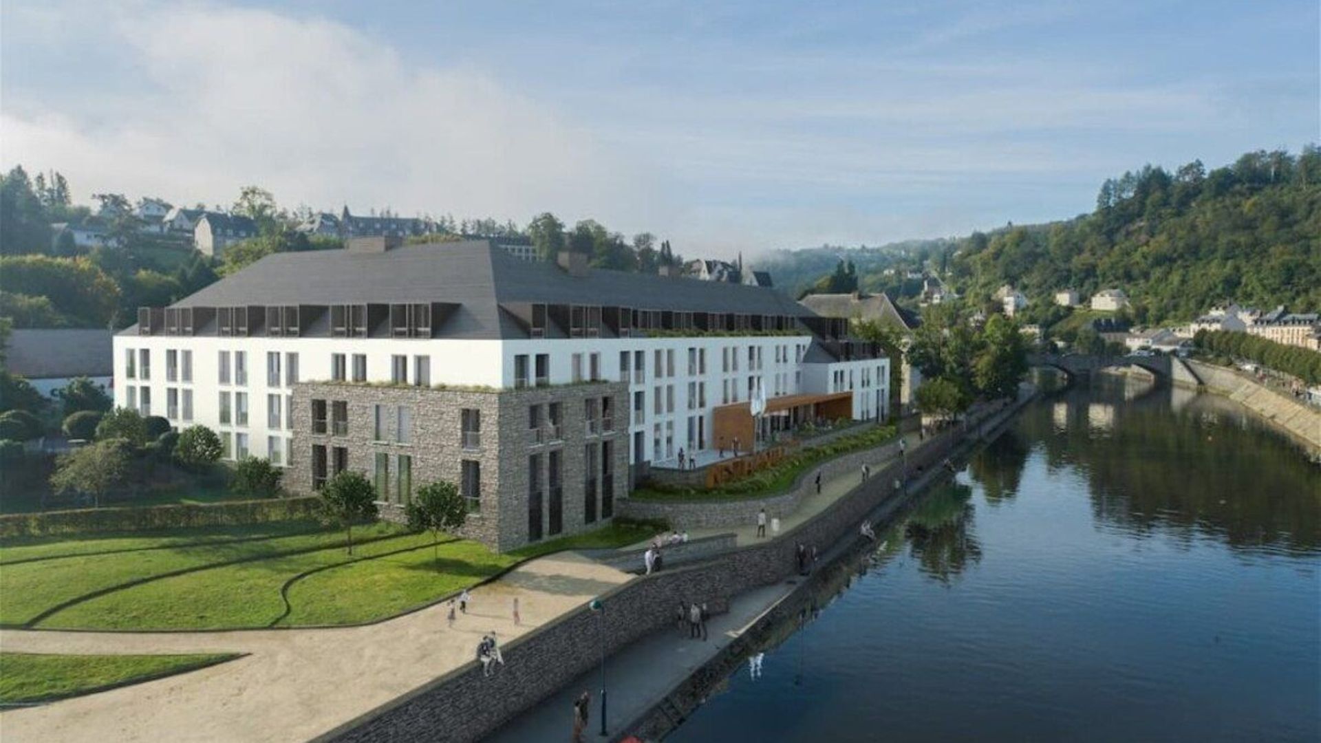 Des chambres à vendre aux particuliers dans un hôtel 4 étoiles en chantier à Bouillon