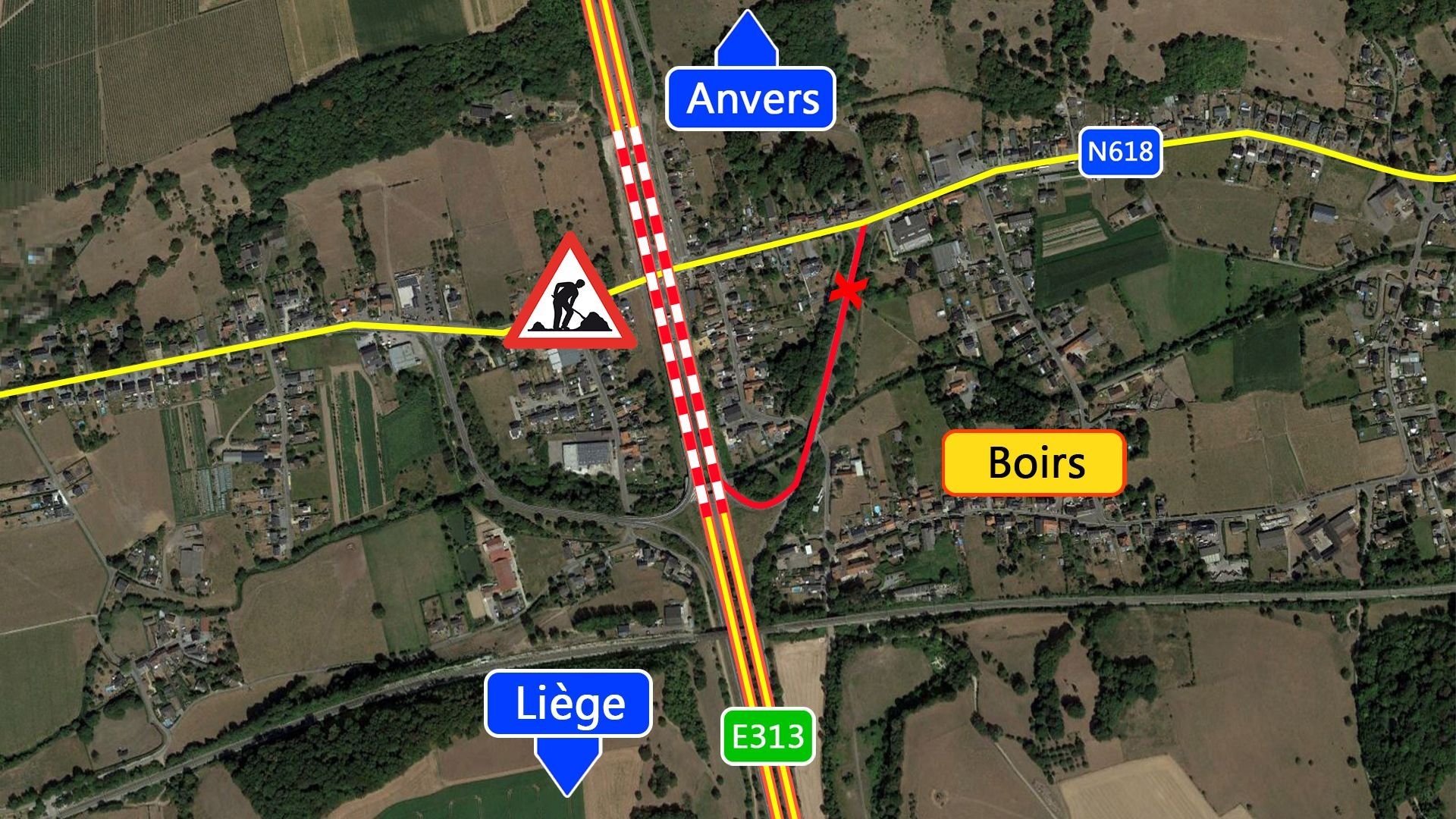 Réfection du viaduc de Boirs sur l'E313 Liège - Anvers 