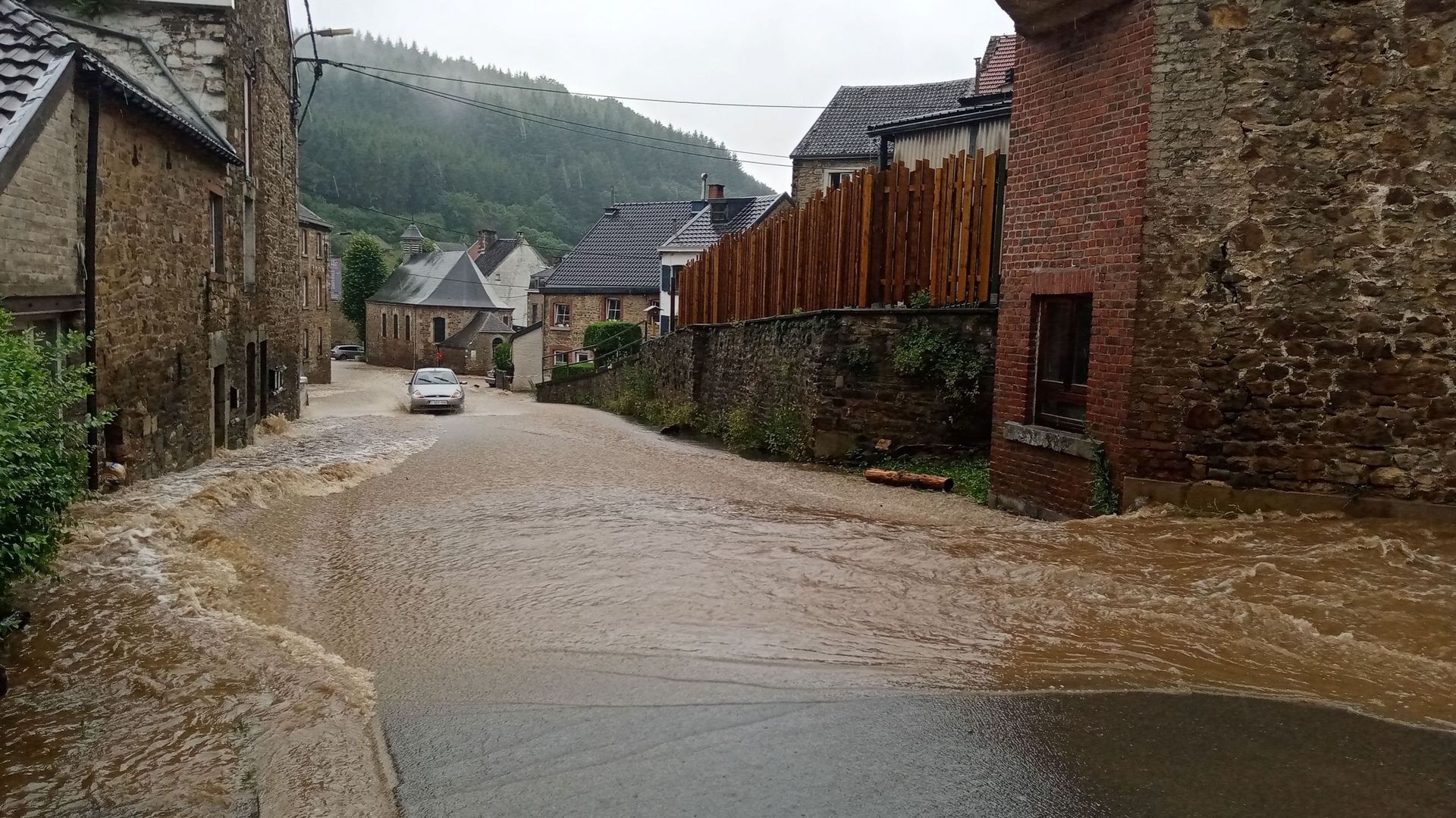 La commune de Theux est particulièrement touchée par les inondations.