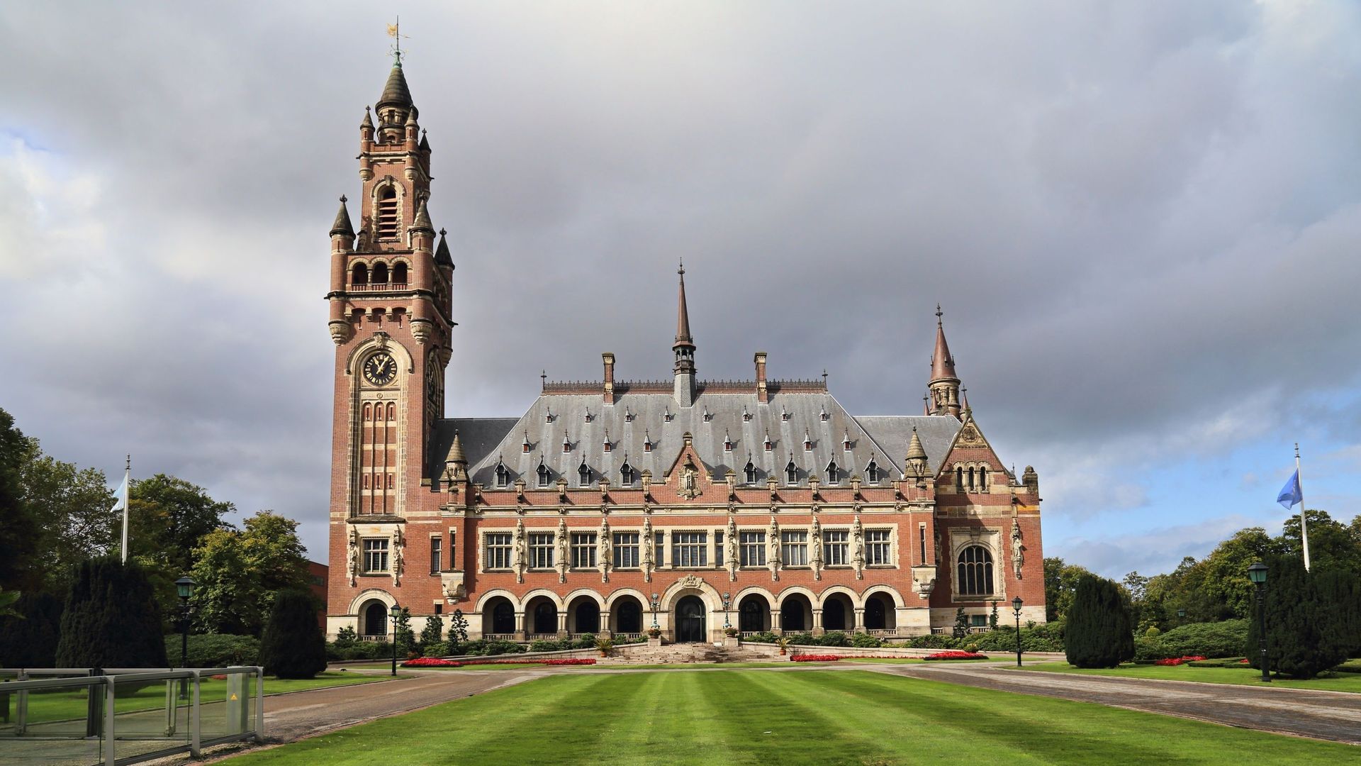Cour internationale de justice, ou Palais de la Paix, à La Haye, aux Pays-Bas.