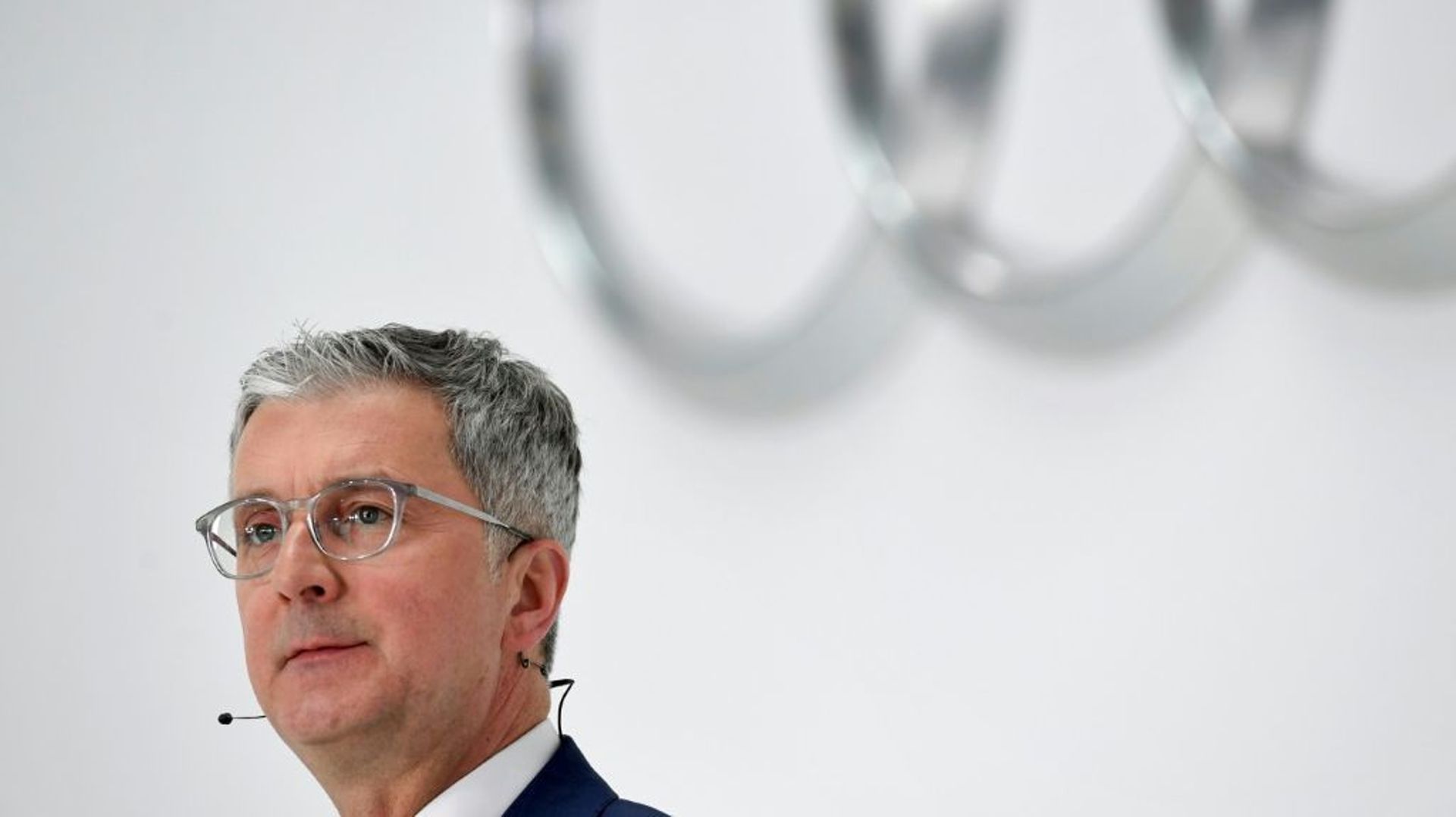 Rupert Stadler, alors président du constructeur Audi, en mars 2018 à Ingolstadt, en Allemagne
