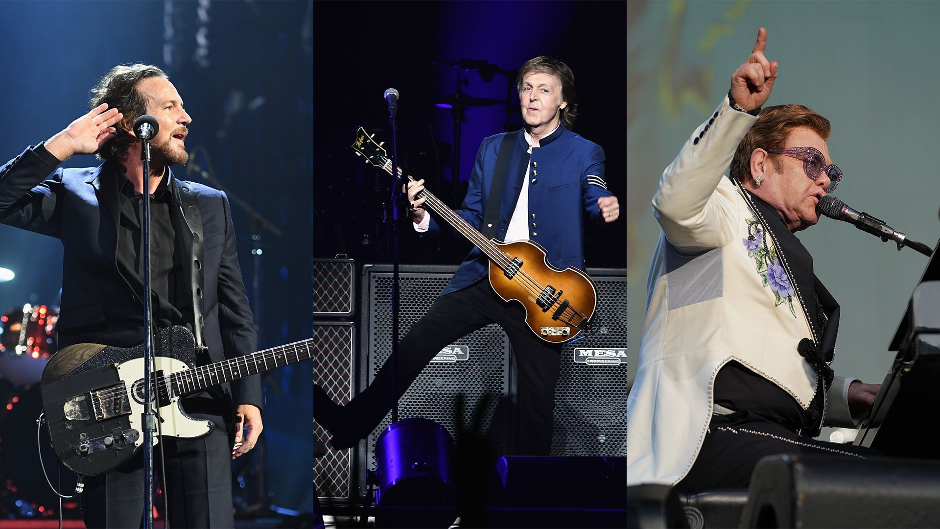 Eddie Vedder, Paul McCartney, Elton John