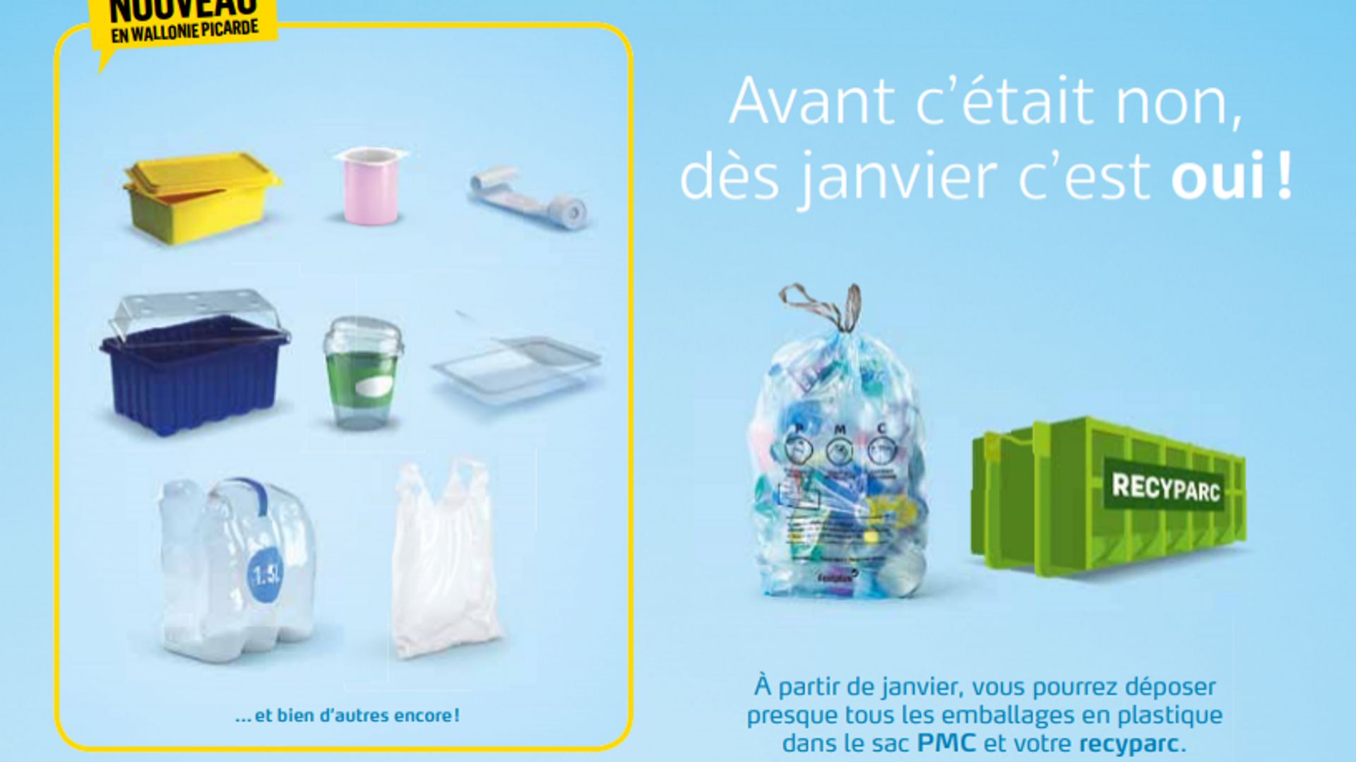 Wallonie Picarde quasi tous les plastiques sont d sormais