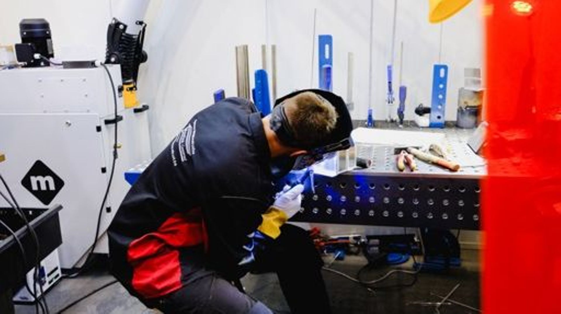 Belgian participant Maarten De Boey, welding, pictured during the Euroskills 2023 competition in Gdansk, Poland, Wednesday 06 September 2023. EuroSkills is a vocational skills competition which is staged as a European championship every two years. Around