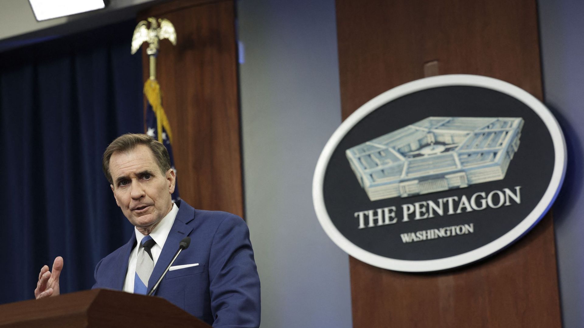 Pentagon Press Secretary John Kirby Holds Briefing