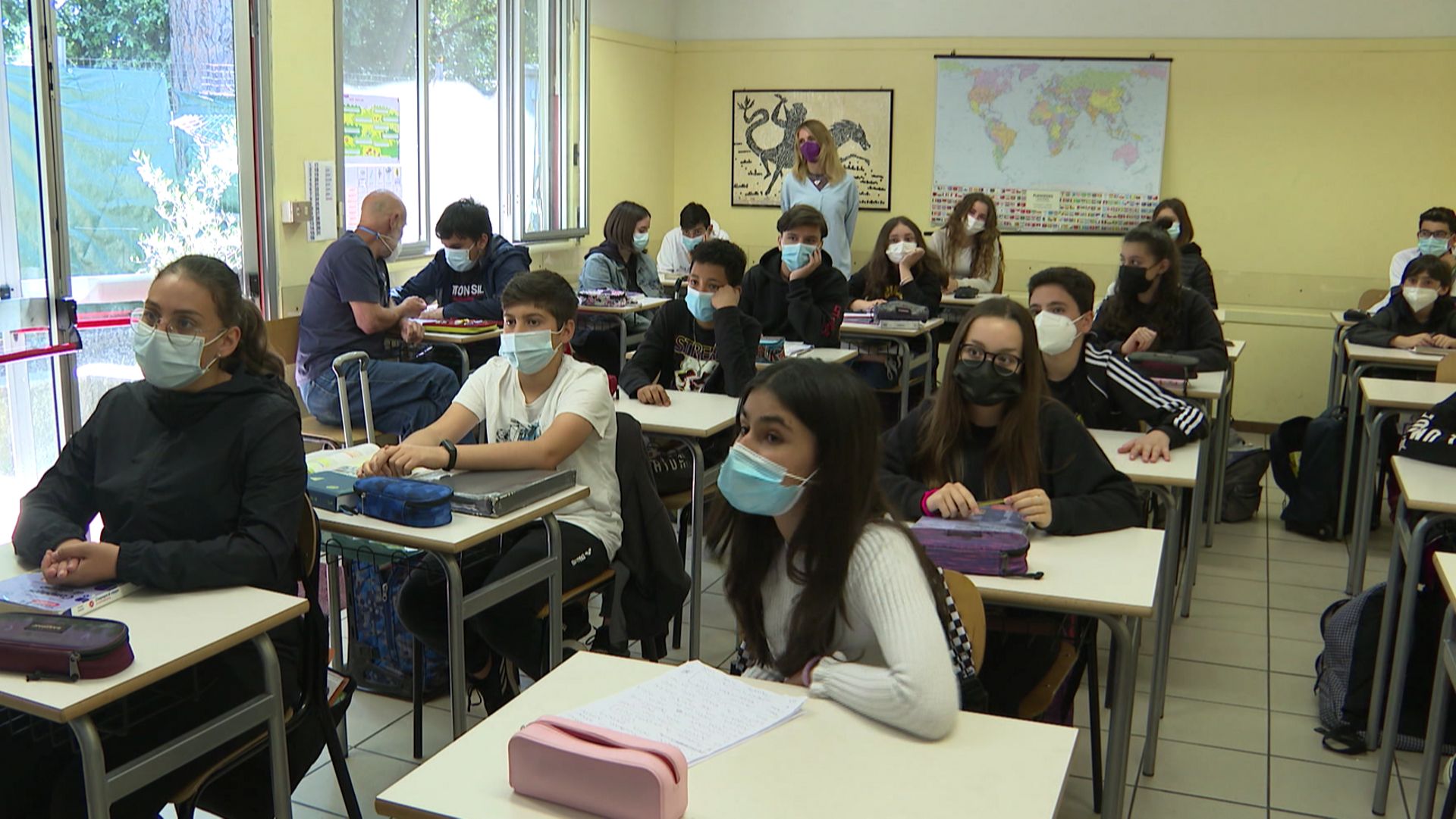 Une classe inclusive à l'école Margherita Hack, à Rome