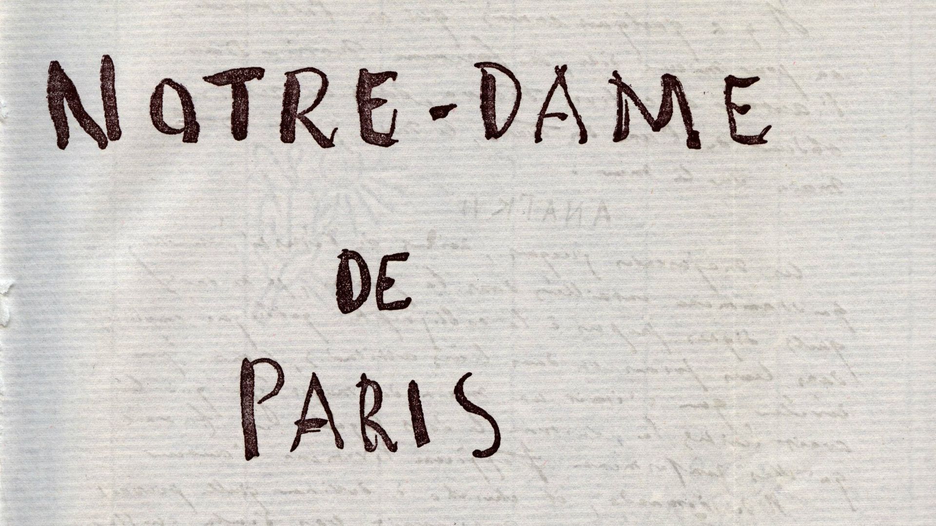 Illustration issue du manuscrit original de Notre Dame de Paris