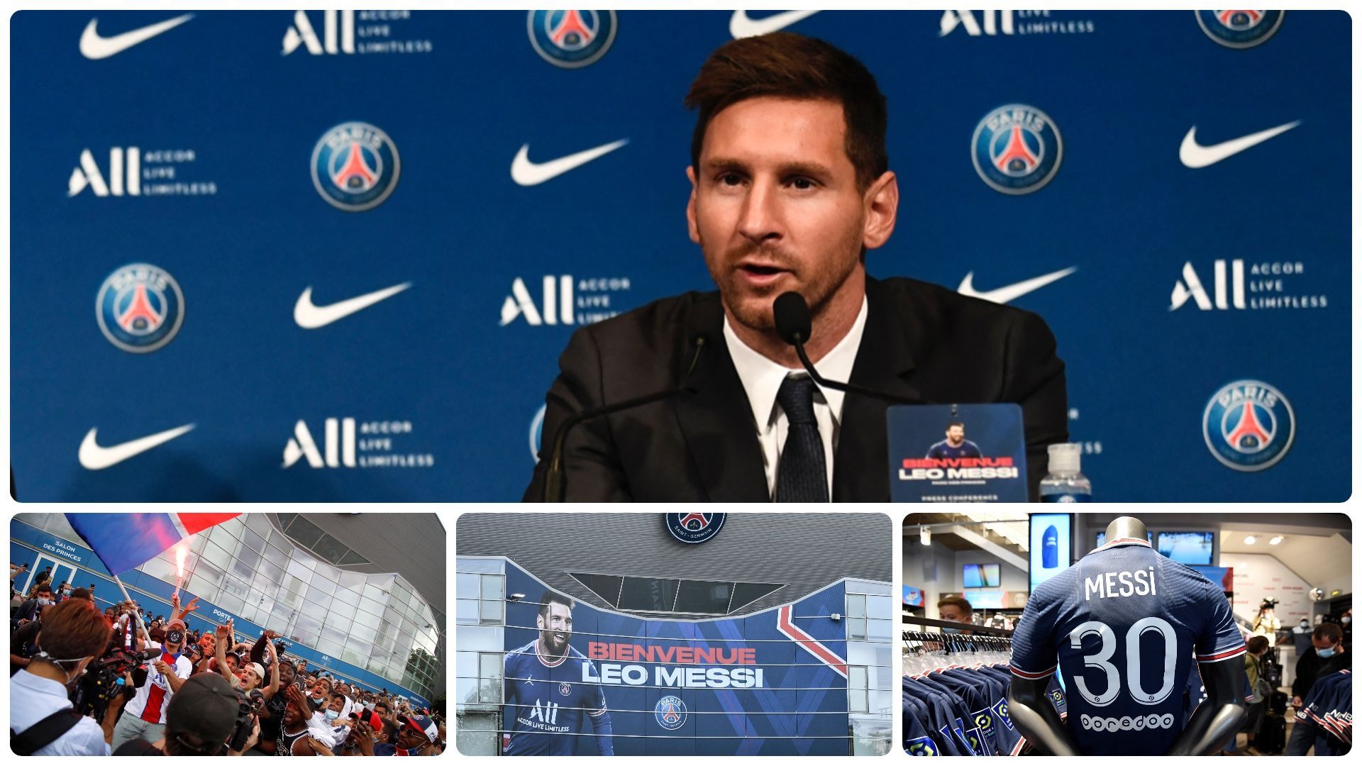 Présentation et conférence de presse de Lionel Messi au PSG