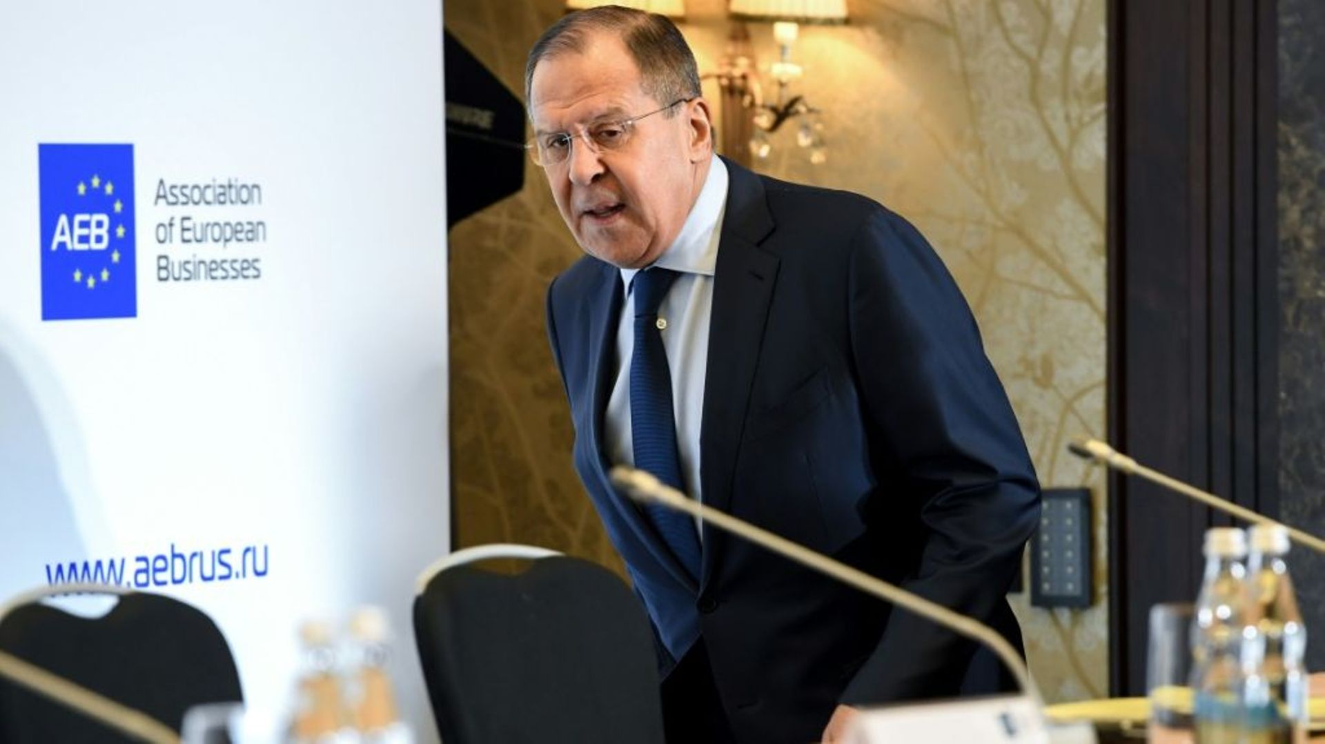 Le ministre russe des Affaires étrangères Sergueï Lavrov, le 31 octobre 2017 à Moscou