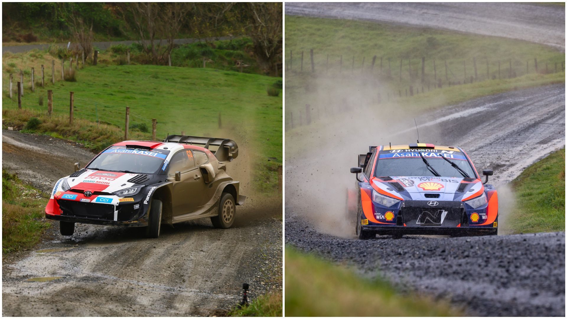 WRC Nouvelle-Zélande : Kalle Rovanpera (gauche) et Thierry Neuville (droite)