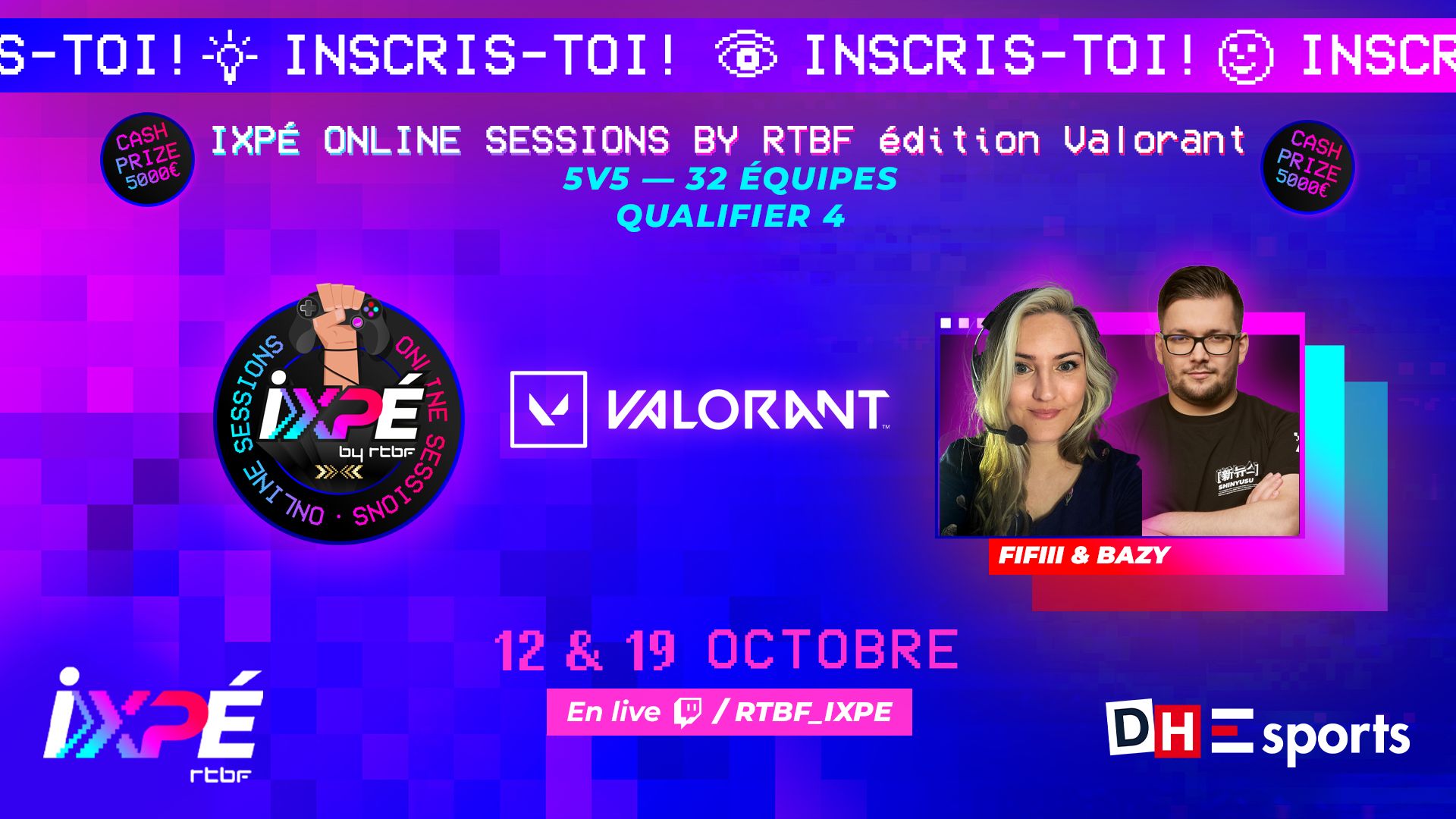 Il ne reste plus que deux qualifiers pour participer aux iXPé Online Sessions sur Valorant et tenter de repartir avec une part des 5000€ de cagnotte.