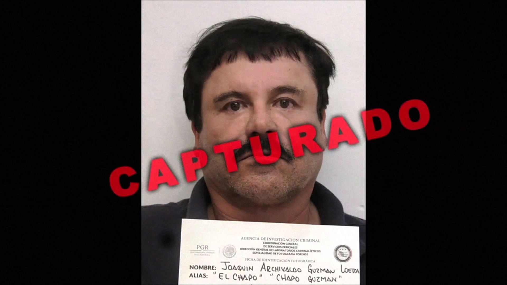 Capture vidéo publiée le 27 janvier 2016 par le bureau du procureur général du Mexique, montrant Joaquin "El Chapo" Guzman dans la prison de l’Altiplano à Almoloya de Juarez, dans l’État de Mexico.