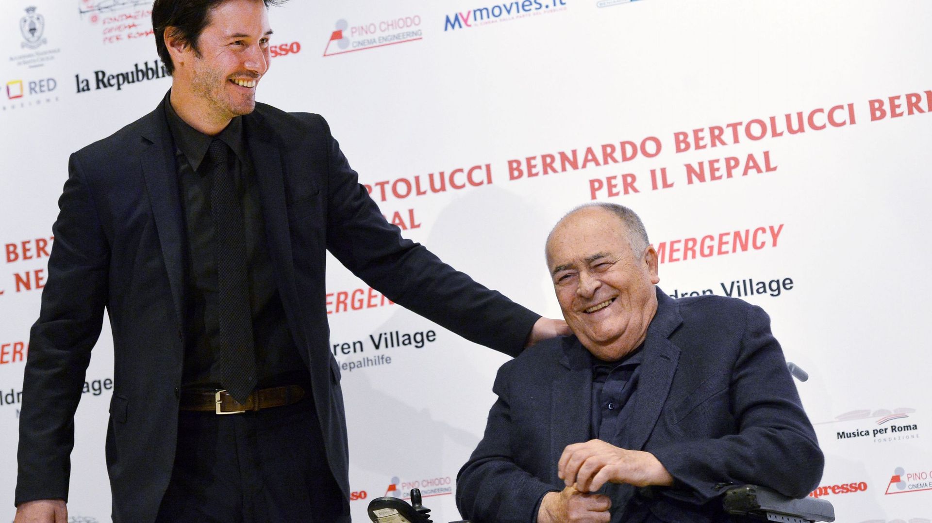 Keanu Reeves et le réalisateur italien, le 28 mai 2015 