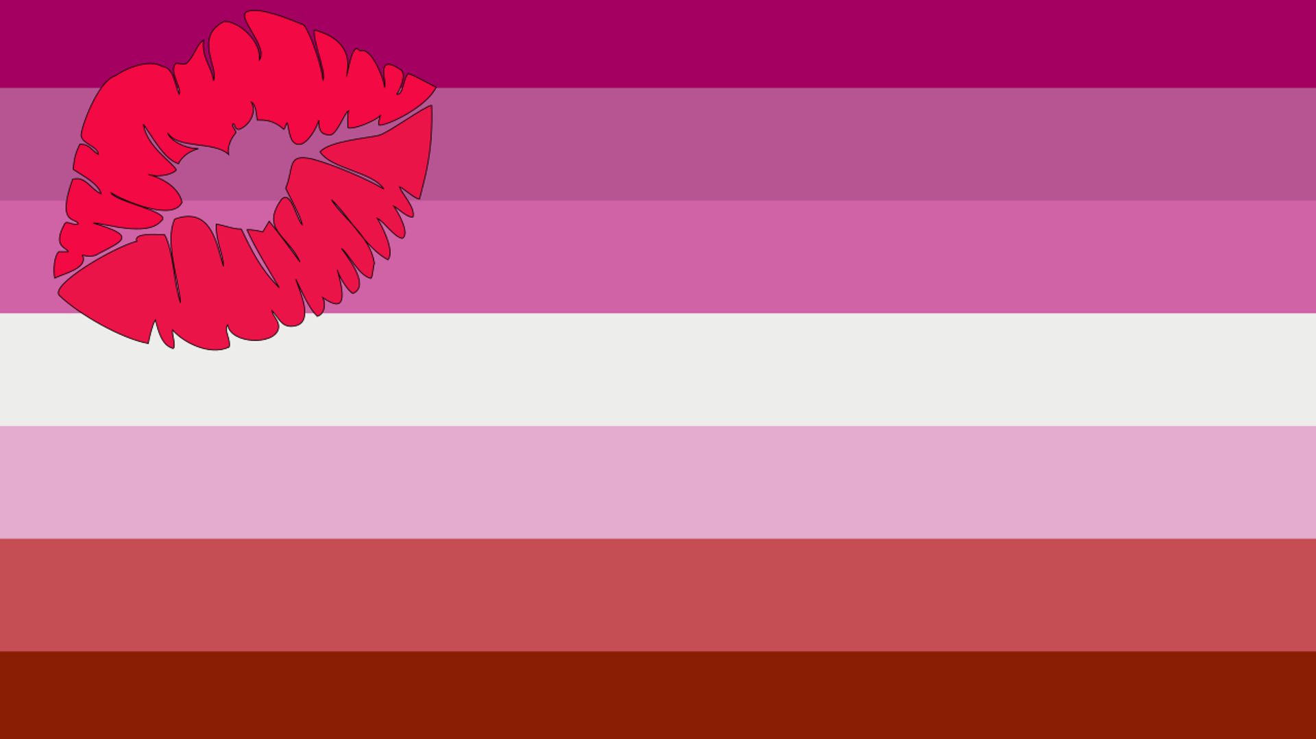 Le drapeau lesbien "lipstick"