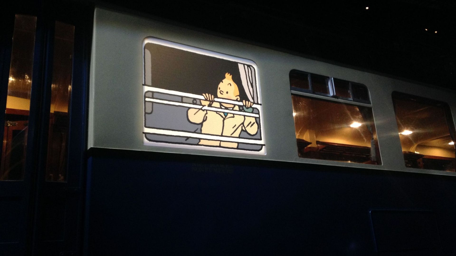 Les histoires de Tintin en relation avec l'univers ferroviaire sont présentées au Musée Train World.